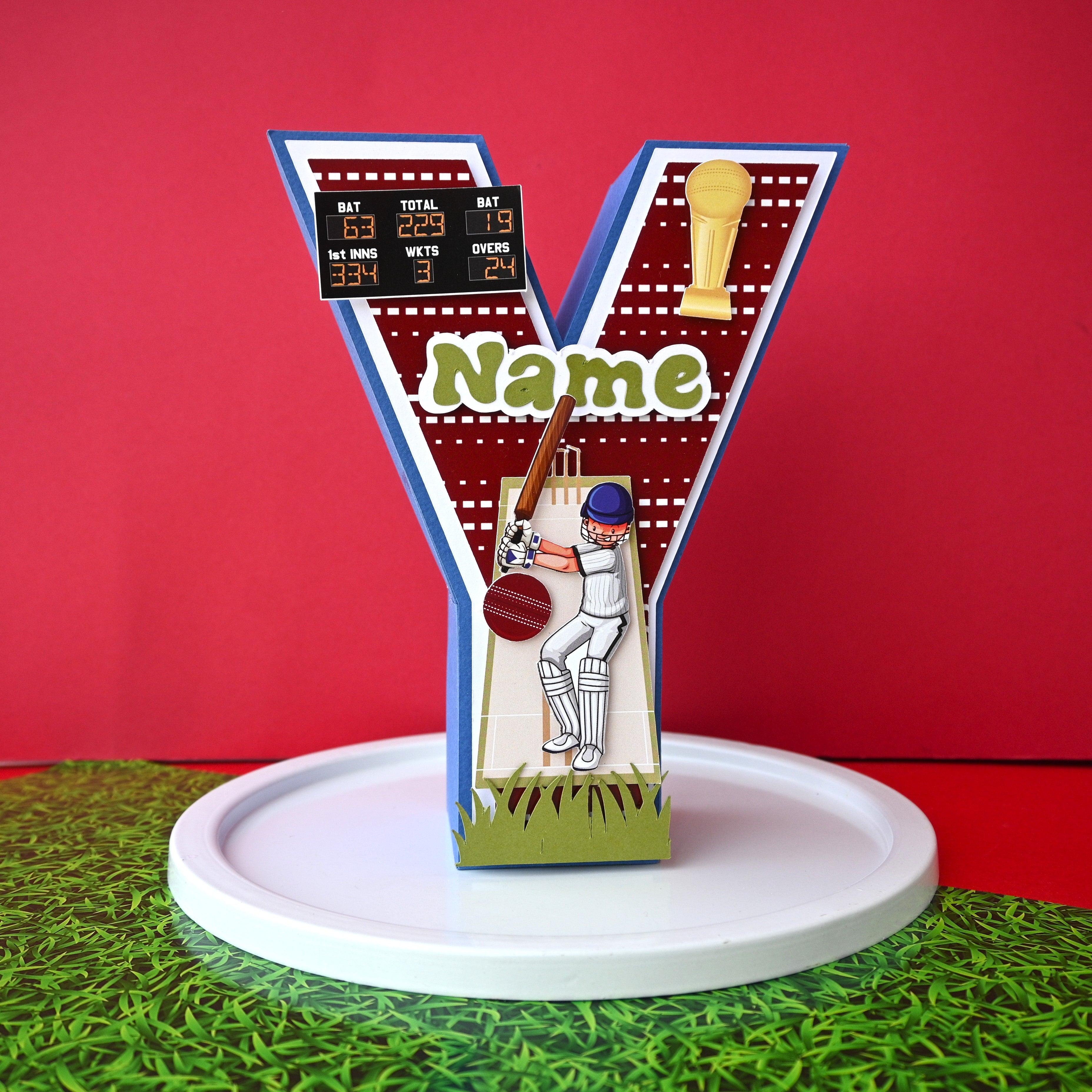 Cricket 3D Letter / Number HANDCRAFTED PRETTY UR PARTY