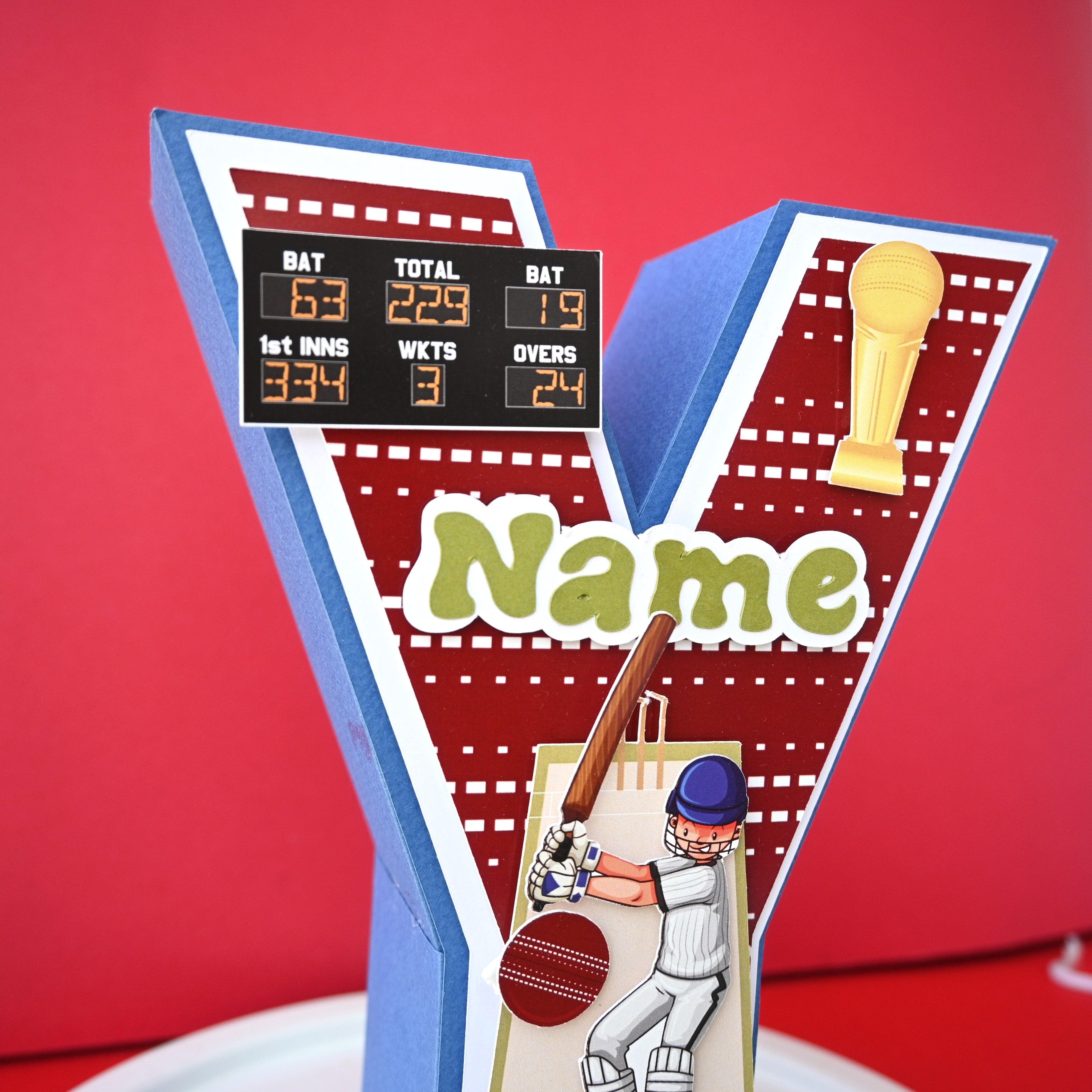 Cricket 3D Letter / Number HANDCRAFTED PRETTY UR PARTY