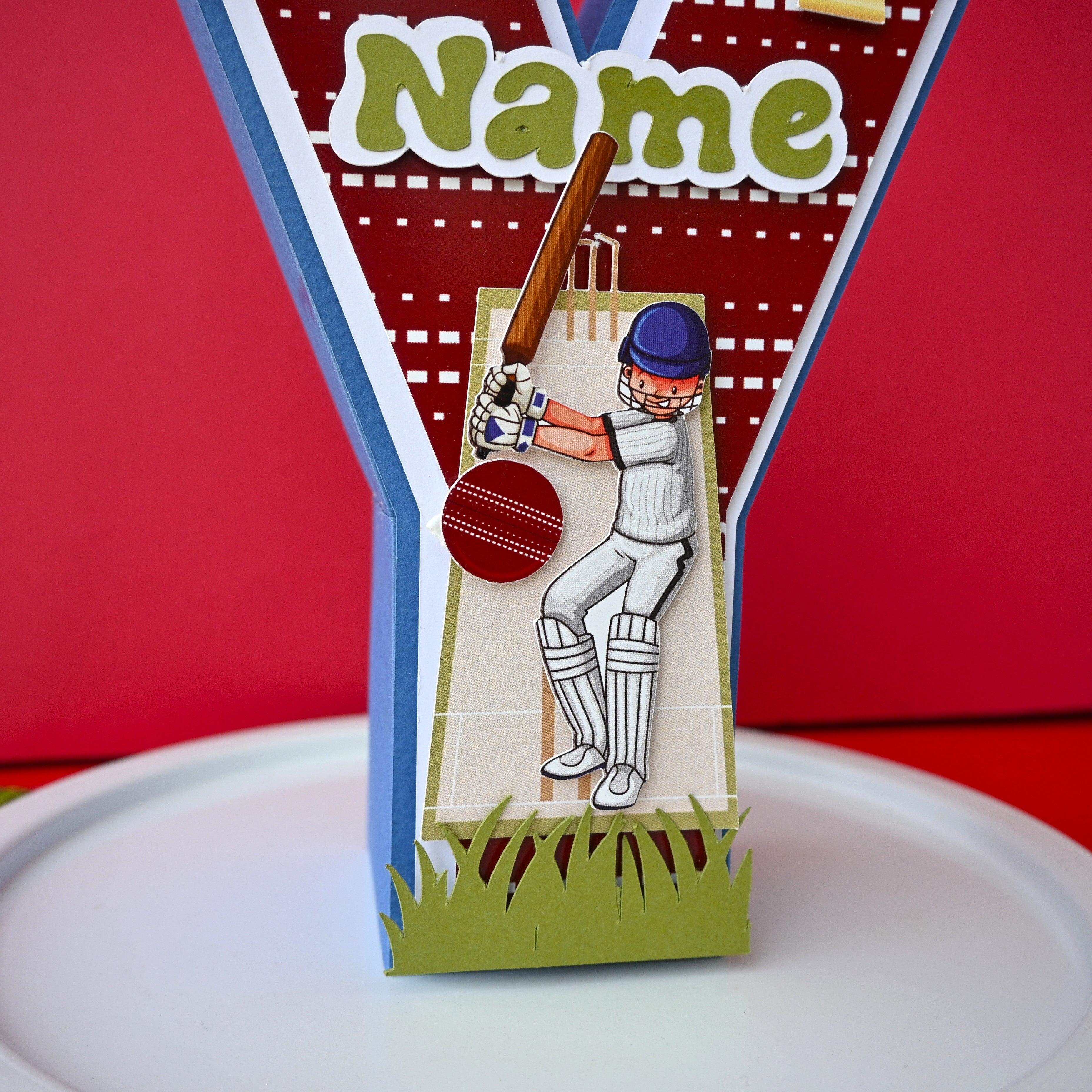 Cricket 3D Letter / Number HANDCRAFTED PRETTY UR PARTY