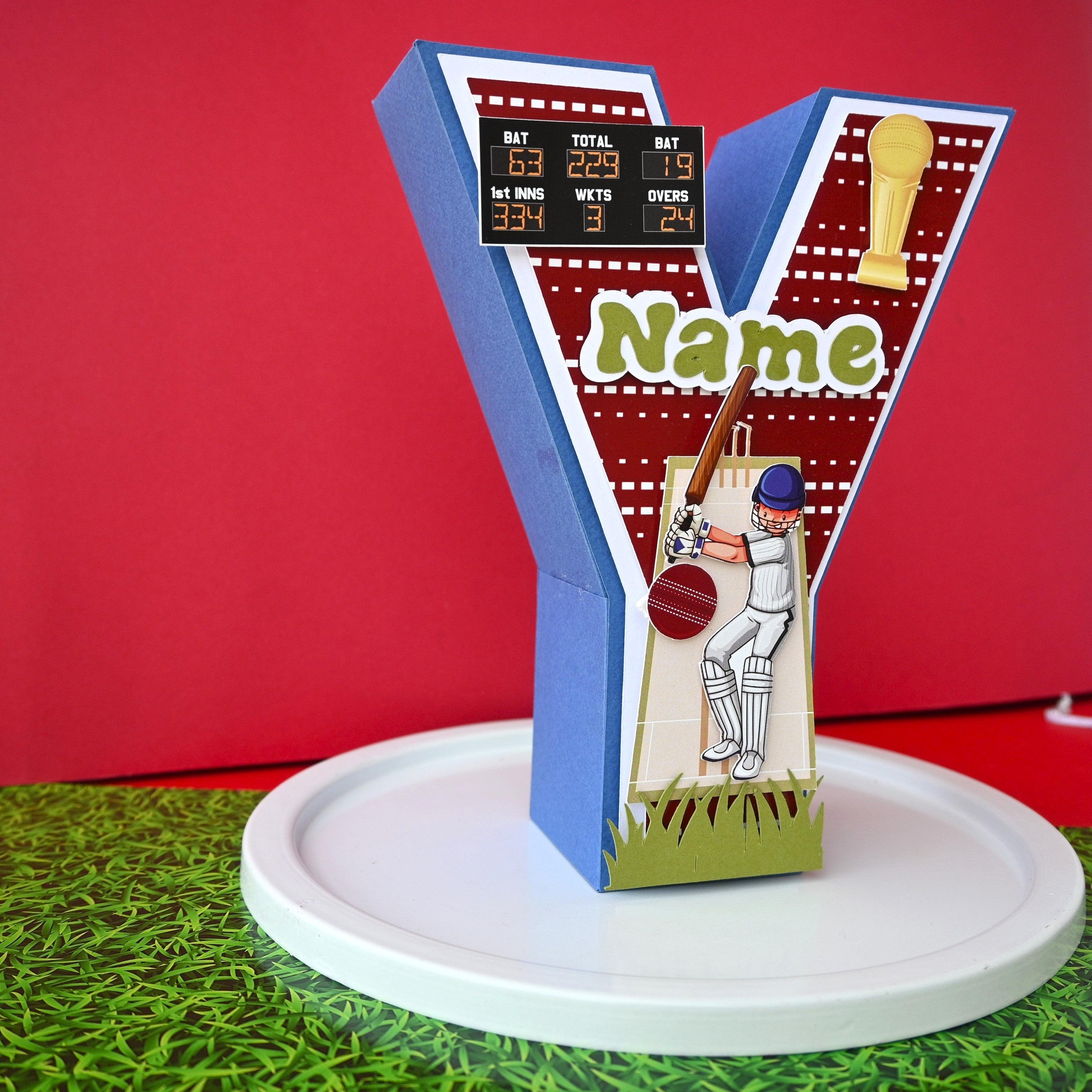 Cricket 3D Letter / Number HANDCRAFTED PRETTY UR PARTY