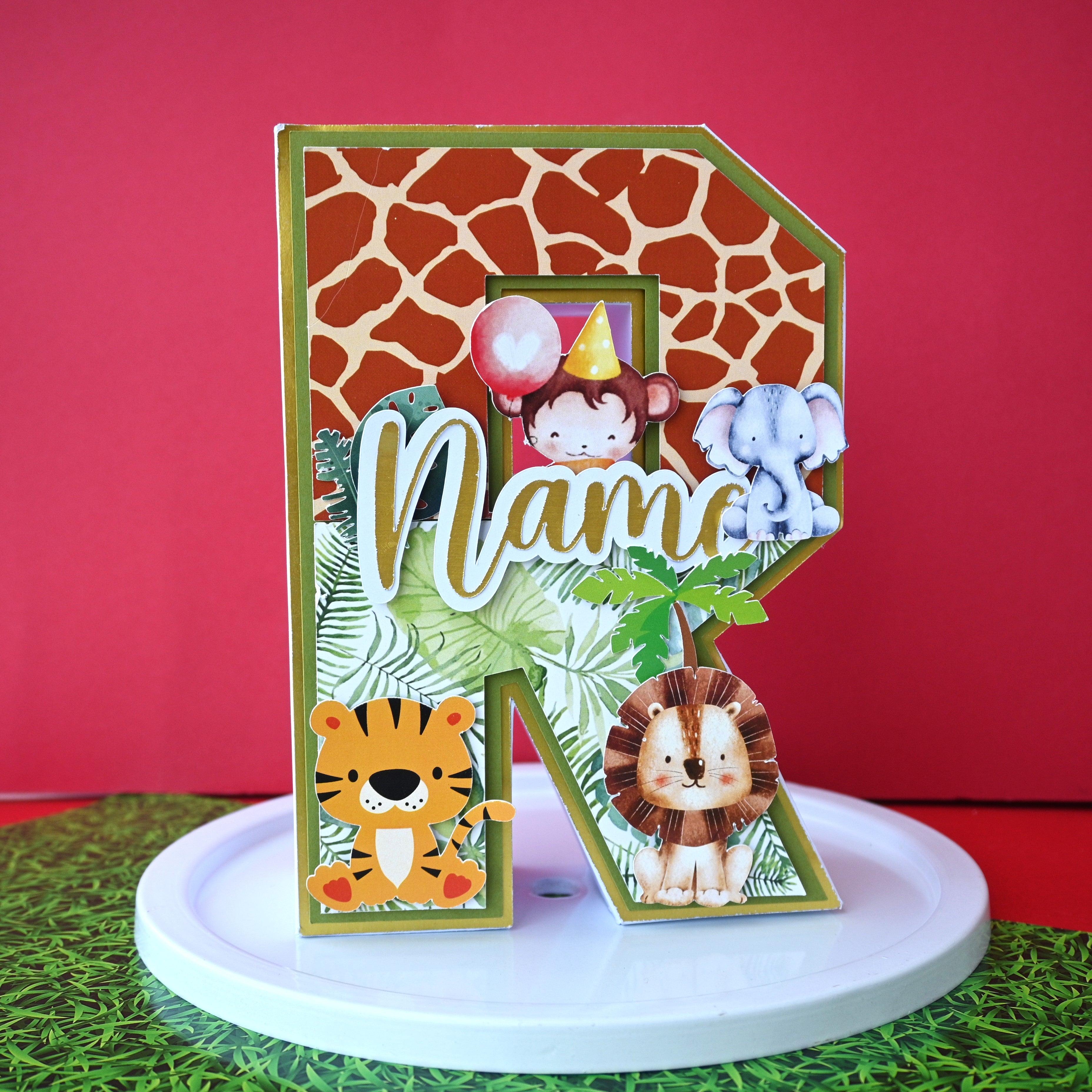Jungle 3D Letter / Number HANDCRAFTED PRETTY UR PARTY