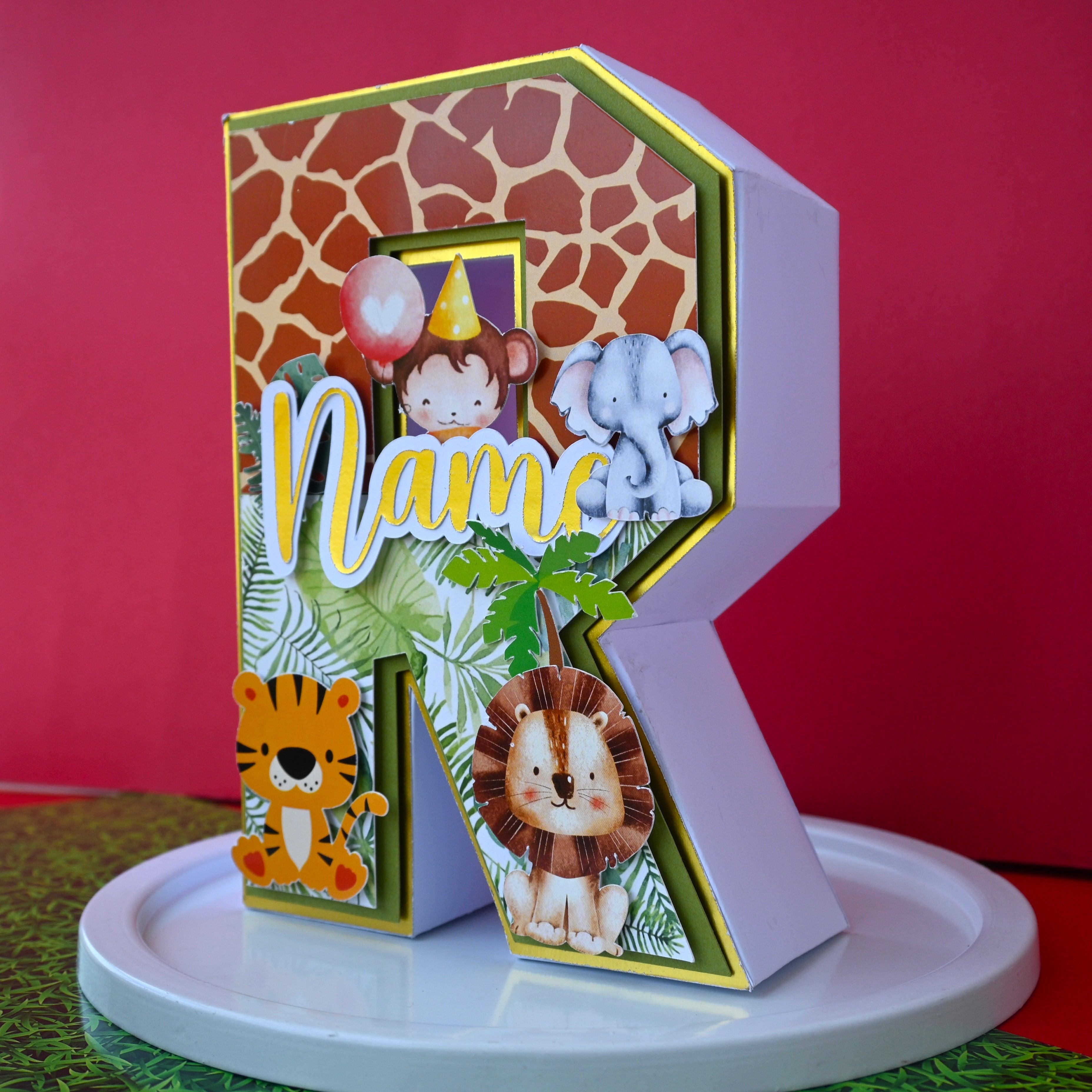 Jungle 3D Letter / Number HANDCRAFTED PRETTY UR PARTY