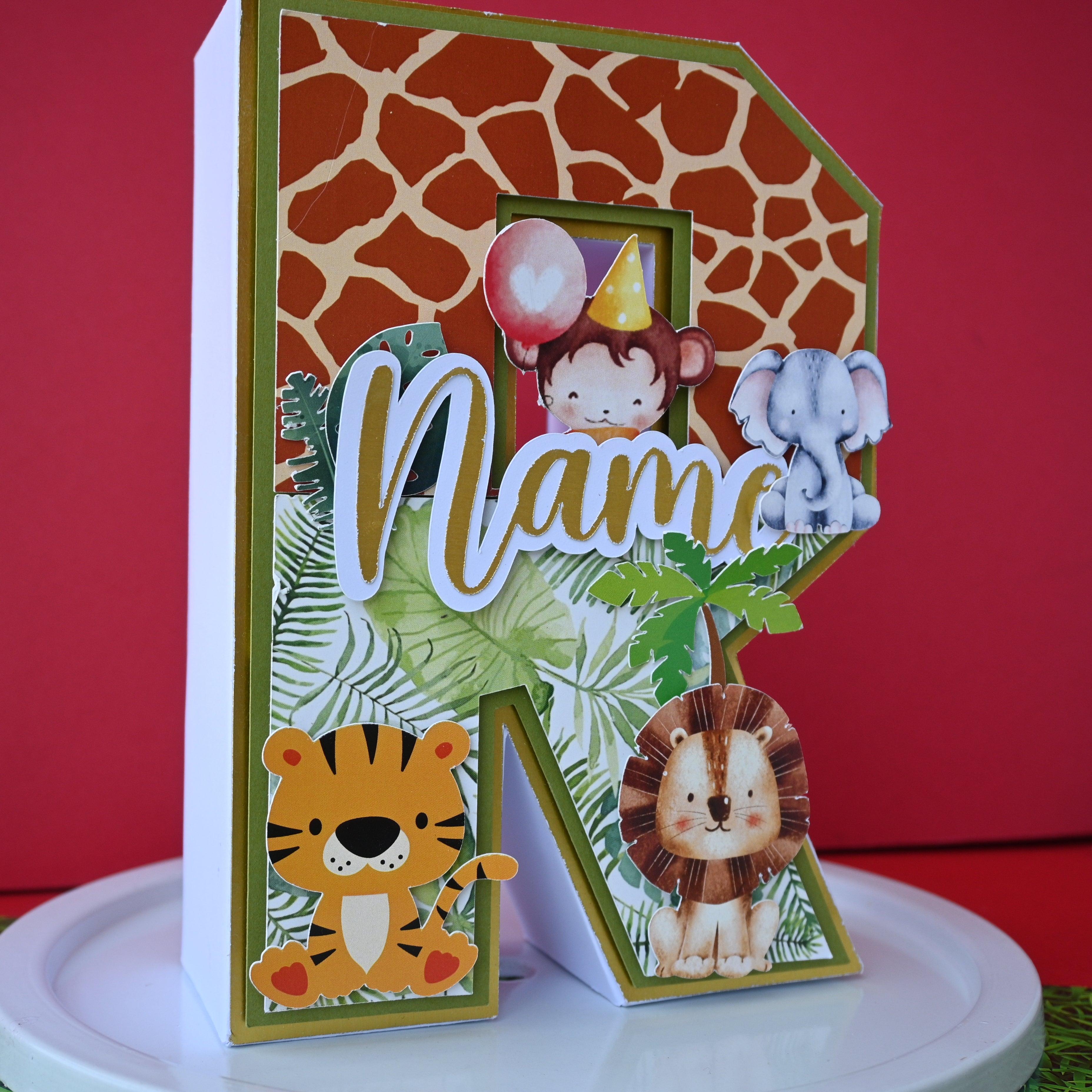 Jungle 3D Letter / Number HANDCRAFTED PRETTY UR PARTY