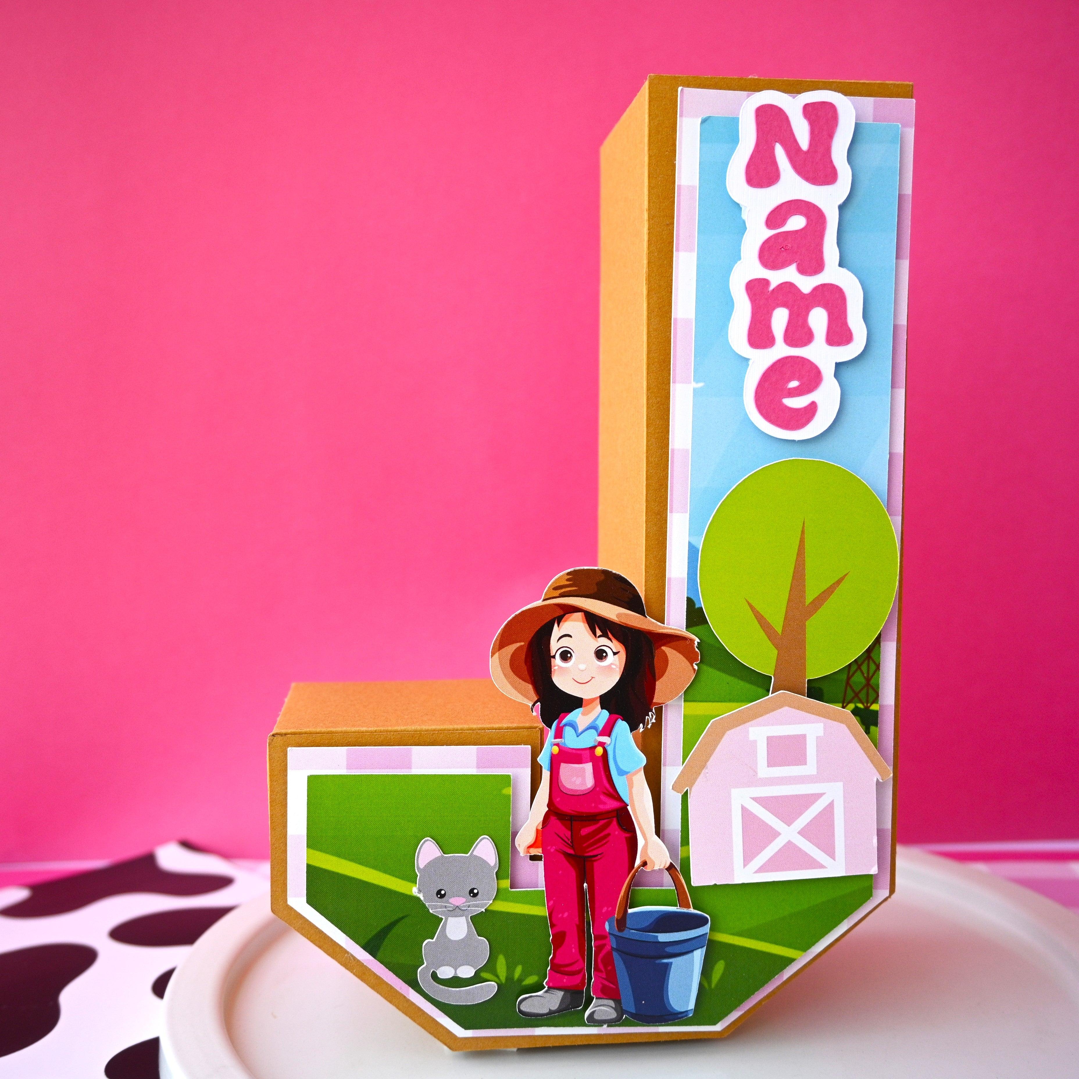 Farm Friends 3D Letter / Number HANDCRAFTED PRETTY UR PARTY