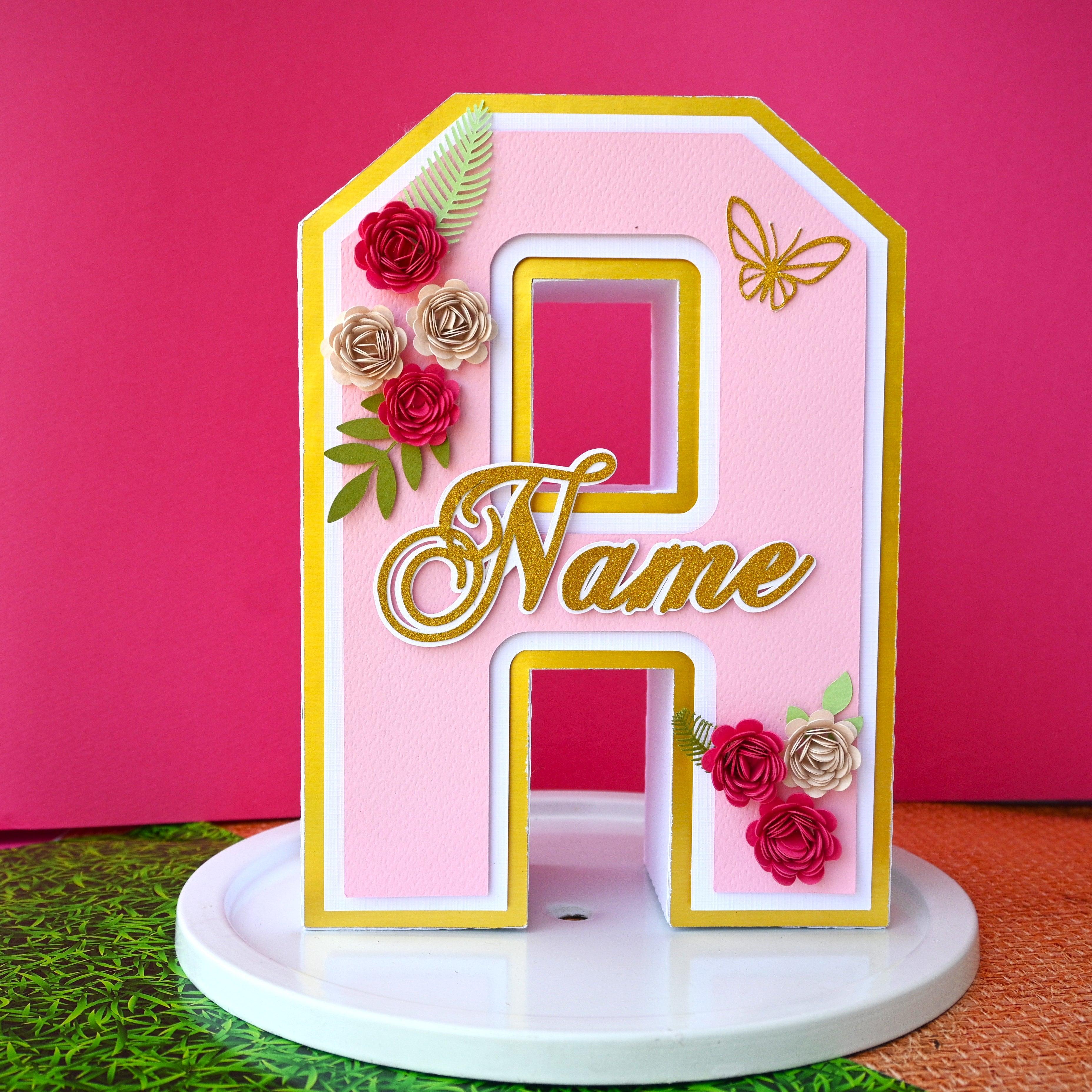 Floral 3D Letter / Number HANDCRAFTED PRETTY UR PARTY