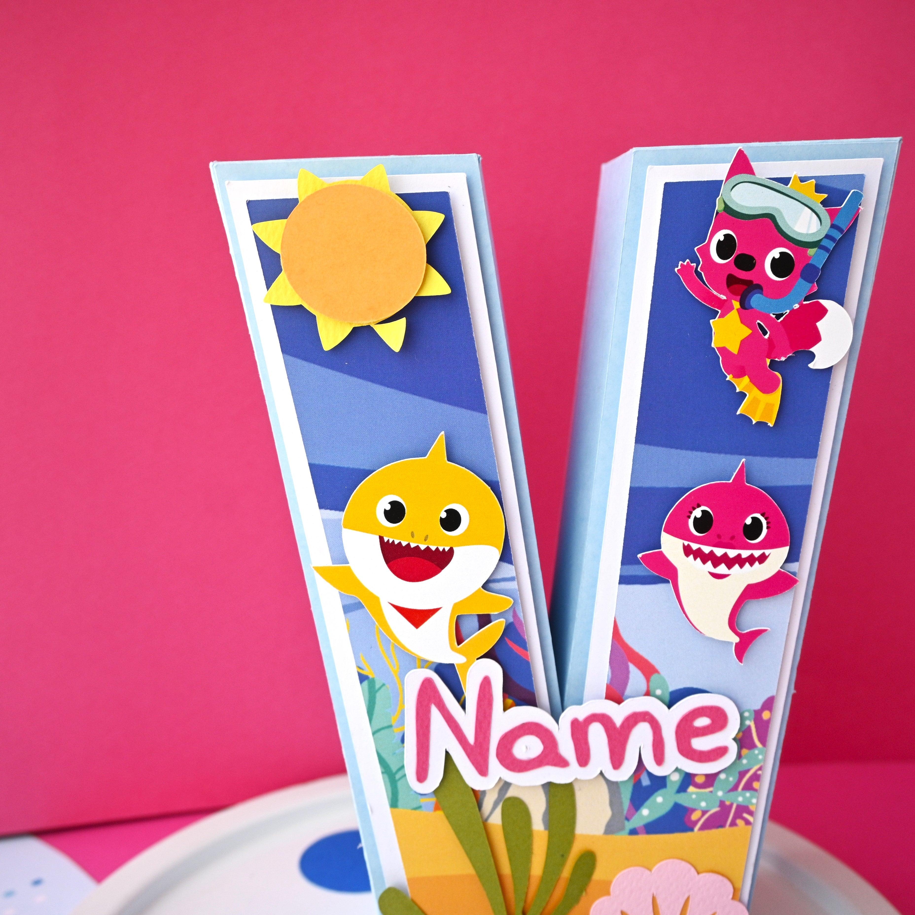 Baby Shark 3D Letter / Number HANDCRAFTED PRETTY UR PARTY