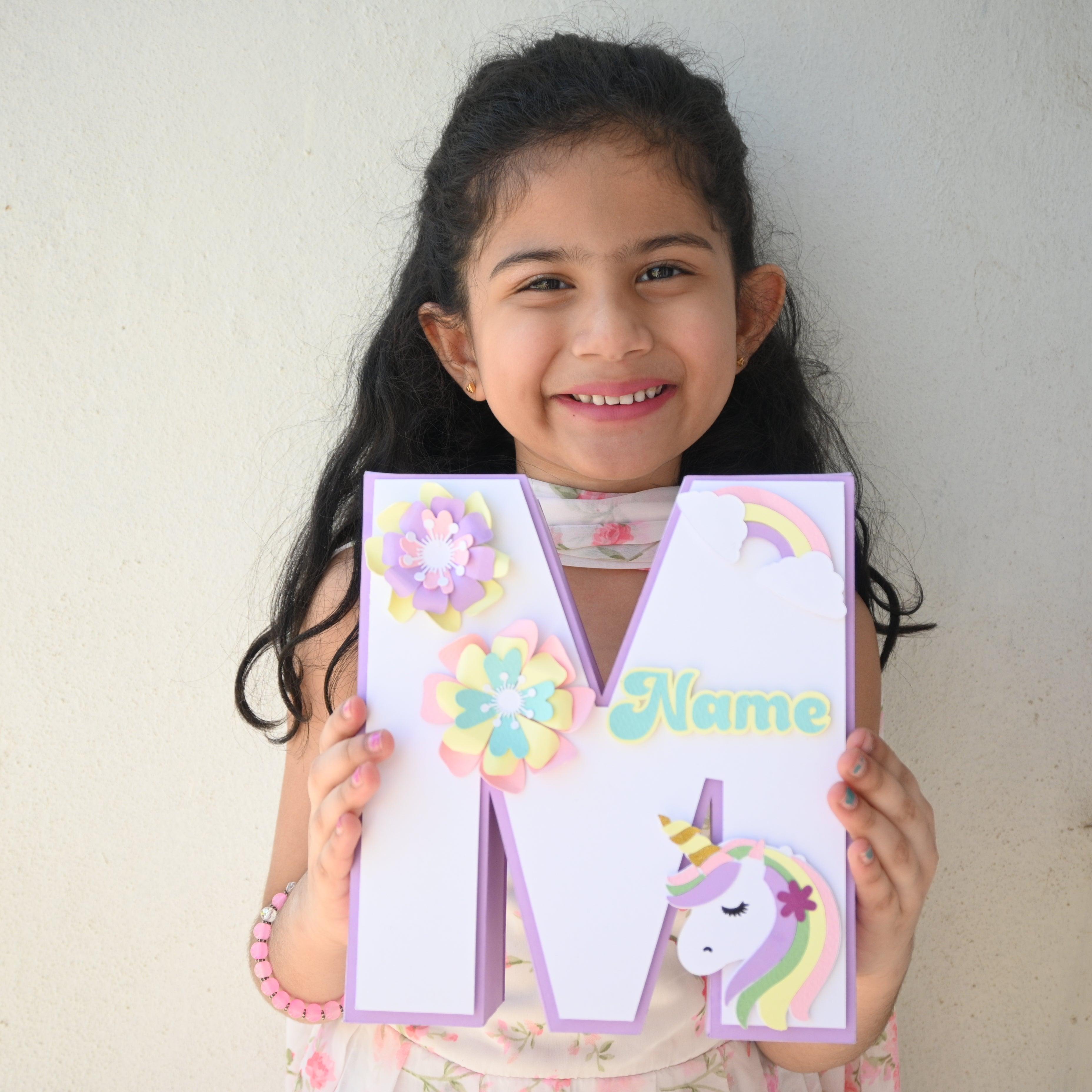 Unicorn 3D Letter / Number HANDCRAFTED PRETTY UR PARTY