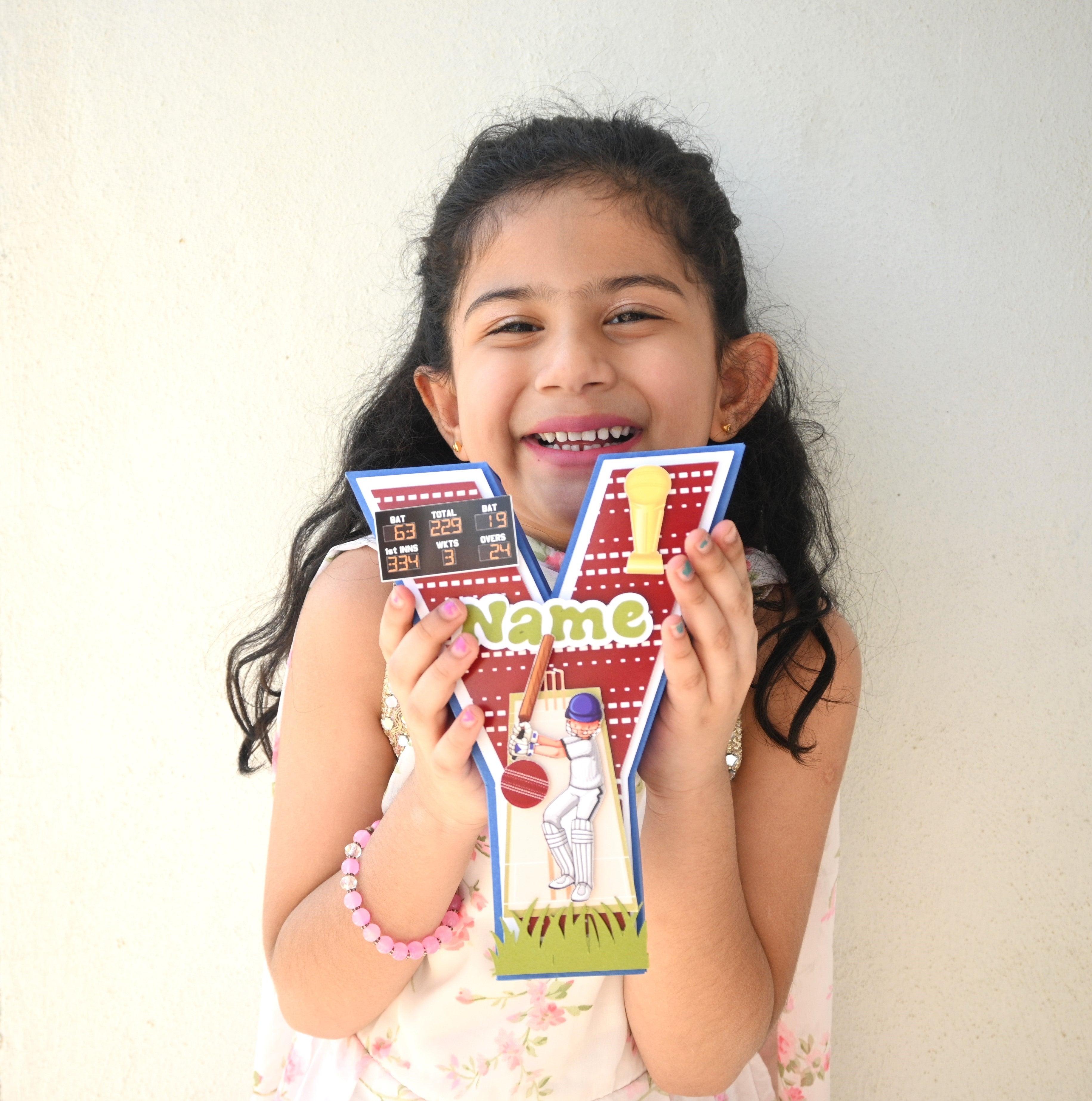 Cricket 3D Letter / Number HANDCRAFTED PRETTY UR PARTY