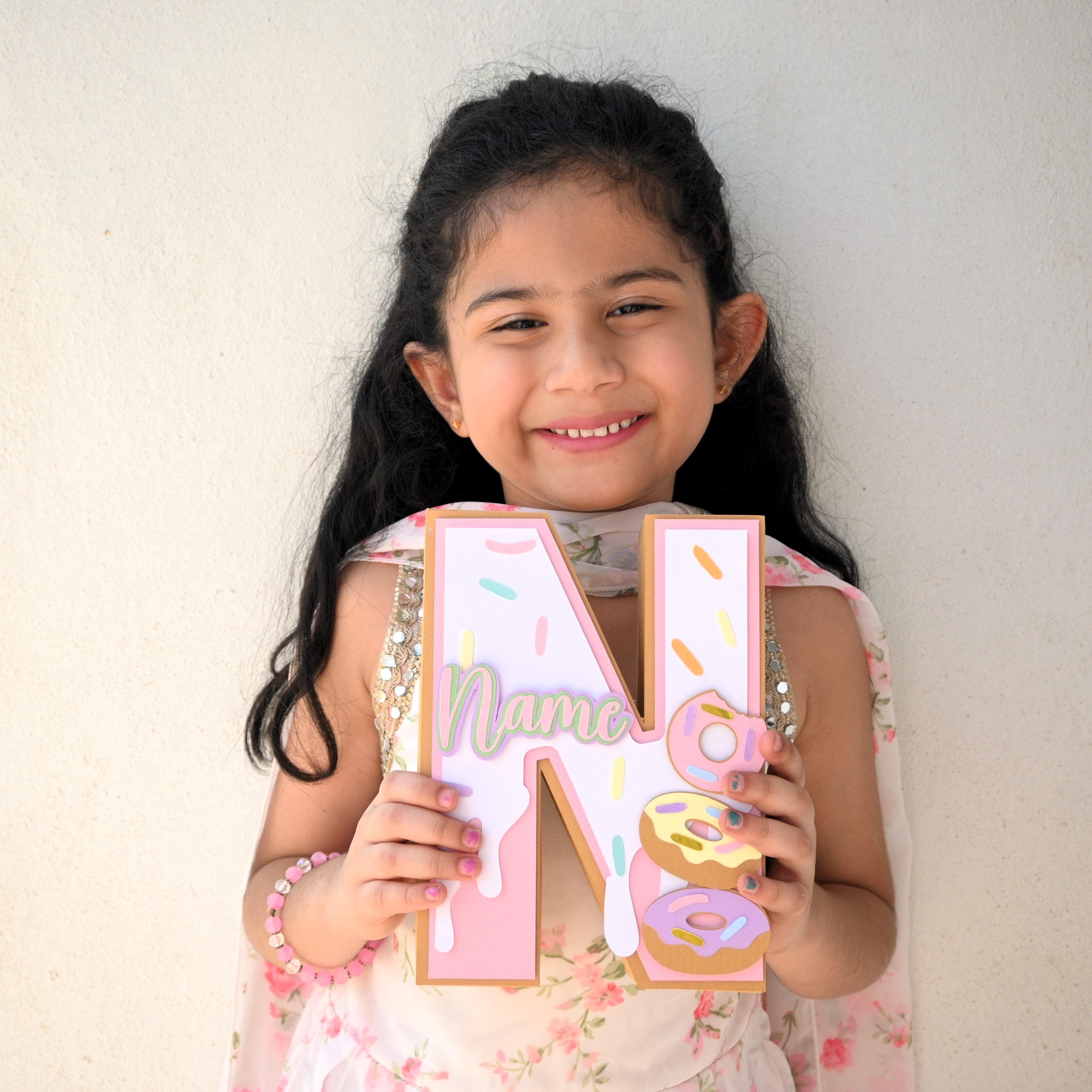 Donut 3D Letter / Number HANDCRAFTED PRETTY UR PARTY