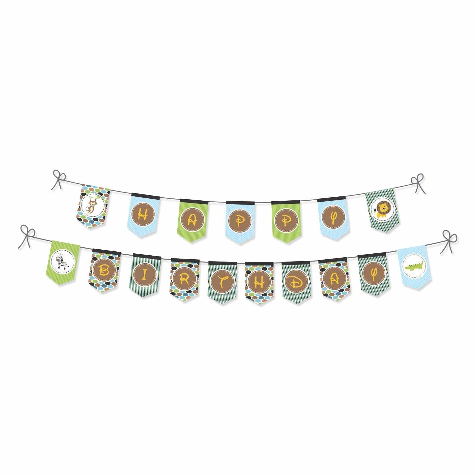 Safari Boy Bunting THEME PARTIES Pretty UR Party