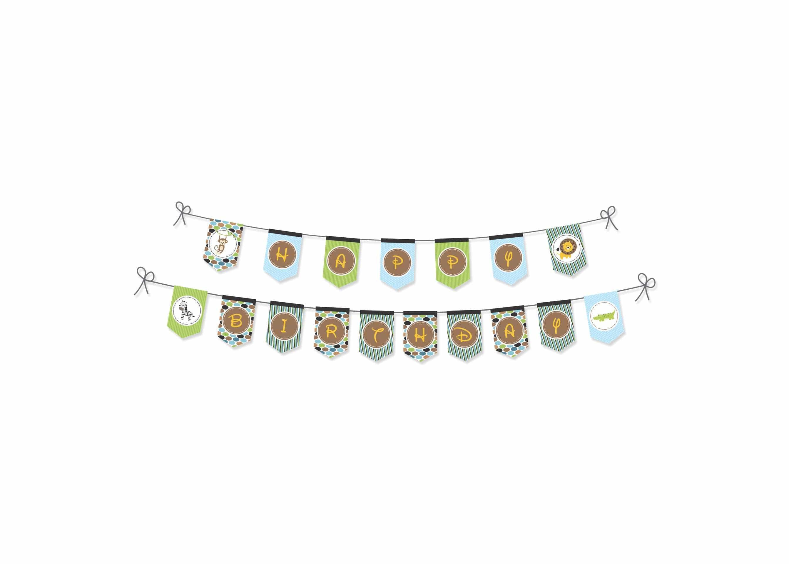 Safari Boy Bunting THEME PARTIES Pretty UR Party