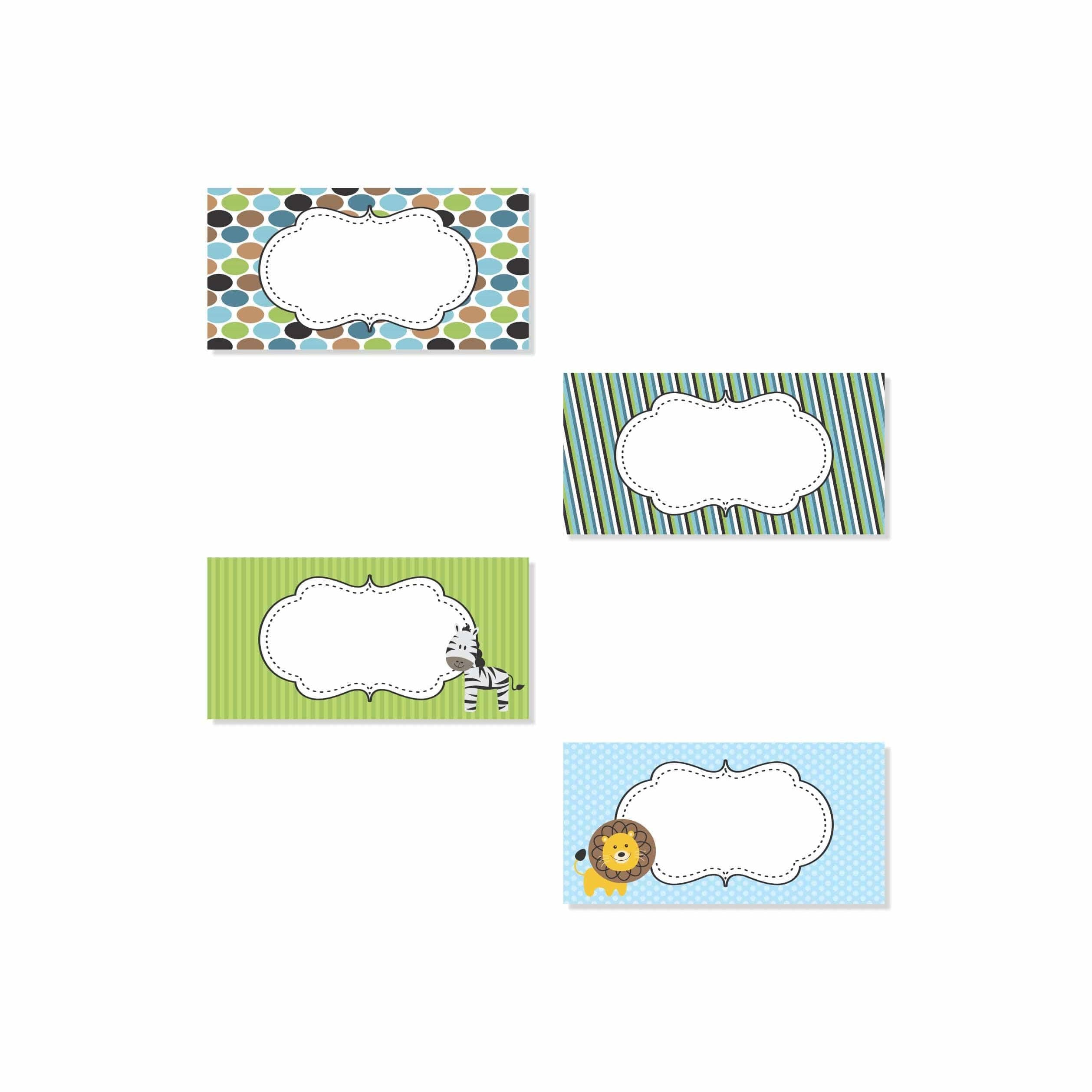 Safari Boy  Food Labels / Buffet Table Cards THEME PARTIES Pretty UR Party