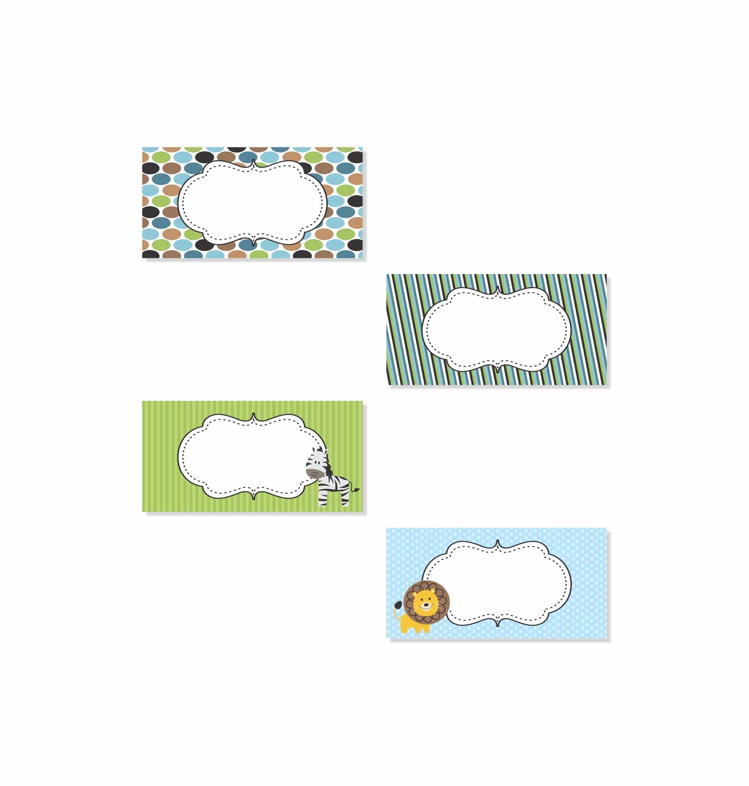 Safari Boy  Food Labels / Buffet Table Cards THEME PARTIES Pretty UR Party
