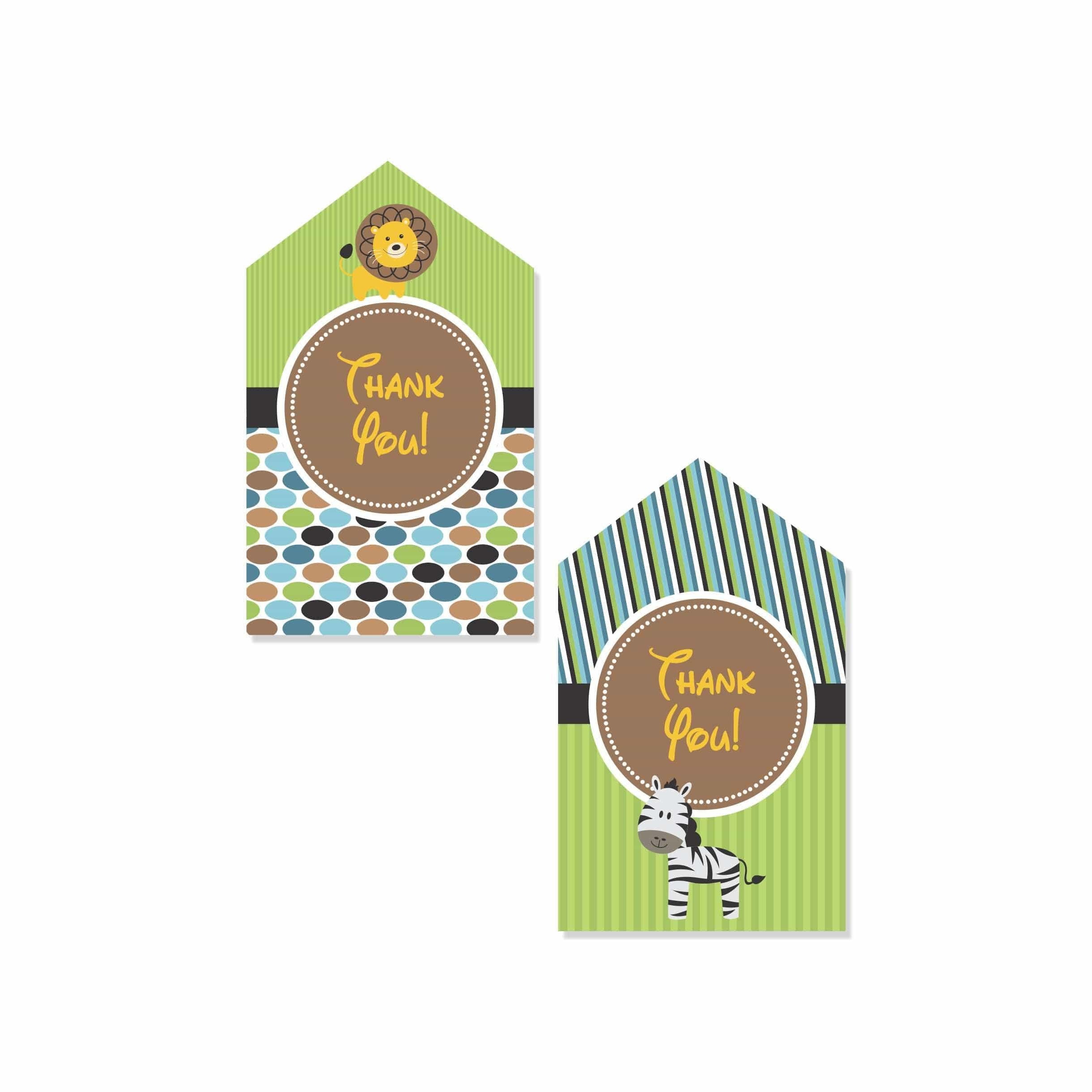 Safari Boy Thank you Tags THEME PARTIES Pretty UR Party