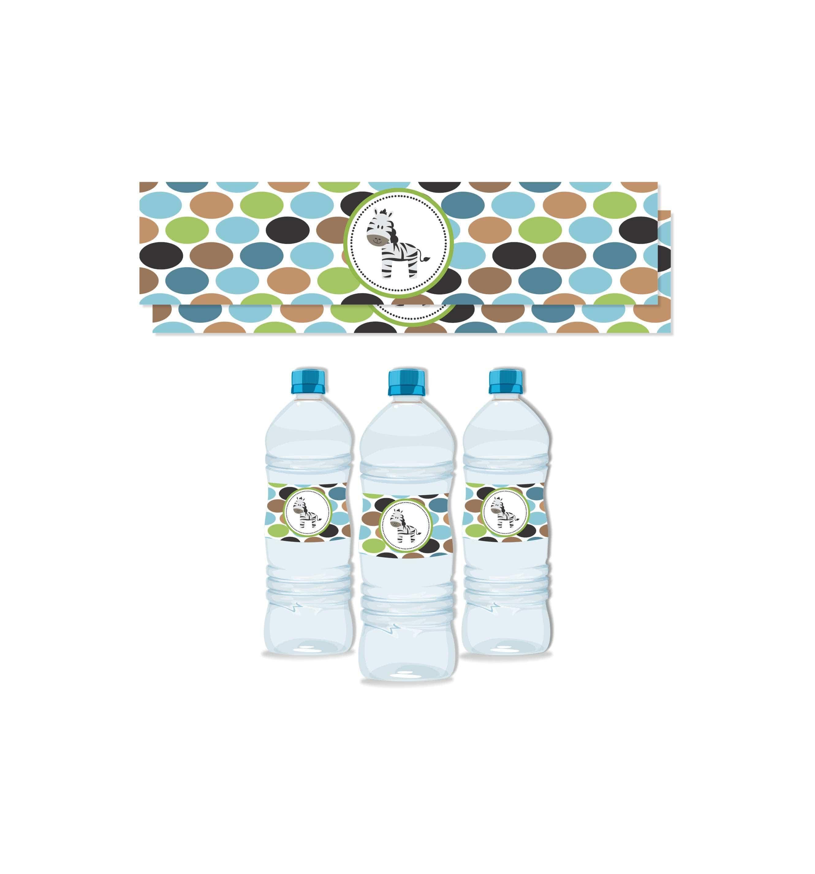 Safari Boy Water Bottle Labels THEME PARTIES Pretty UR Party