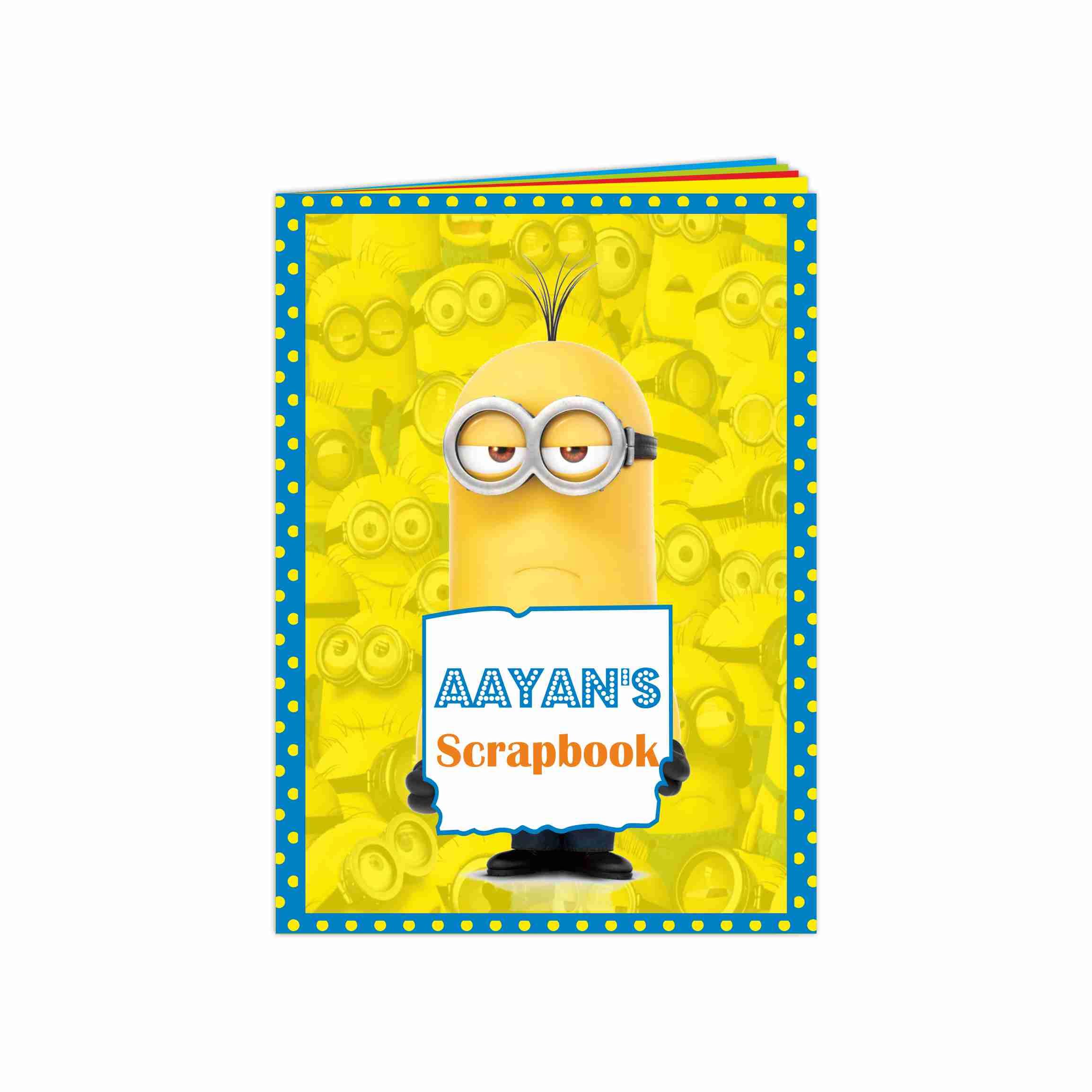 Despicable Me Minions inspired Scrap Book PERSONALISED Pretty UR Party