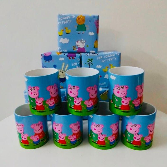 Personalised Peppa Pig Inspired Mug THEME PARTIES Pretty UR Party