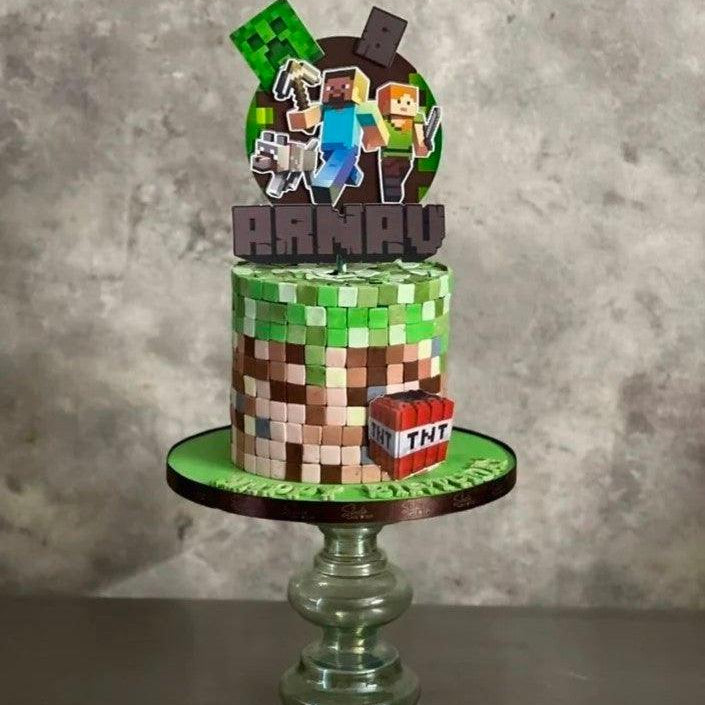 Personalized Minecraft Cake Topper HANDCRAFTED Pretty UR Party