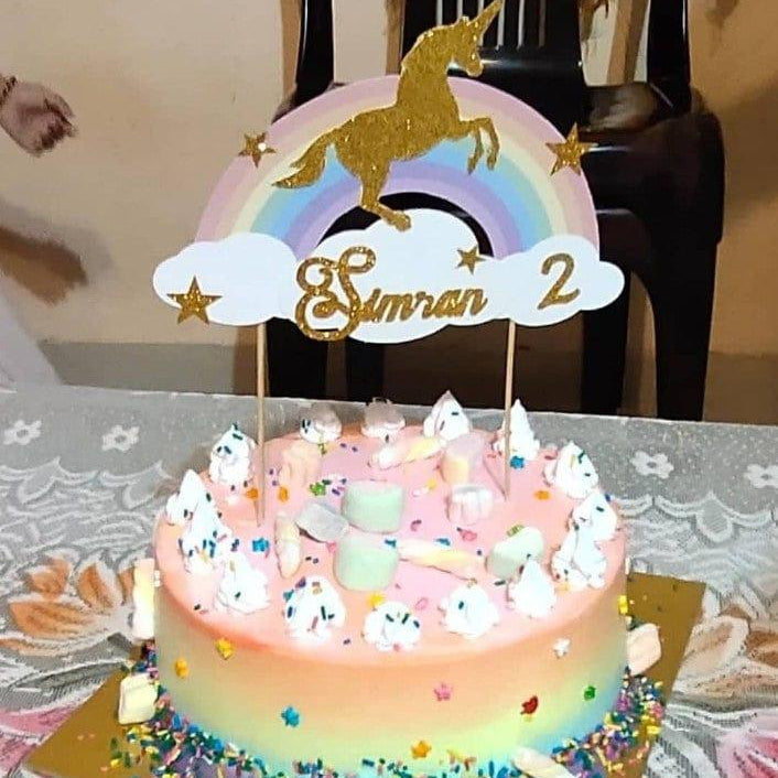 Unicorn Cake Topper HANDCRAFTED Pretty UR Party