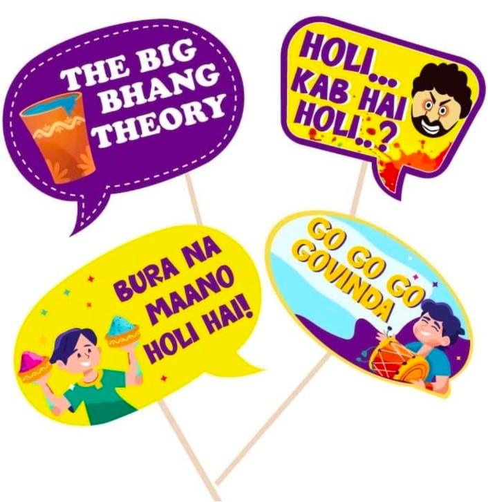 Holi Photo Booth Props - 26 pc set ALL PARTY SUPPLIES Pretty UR Party