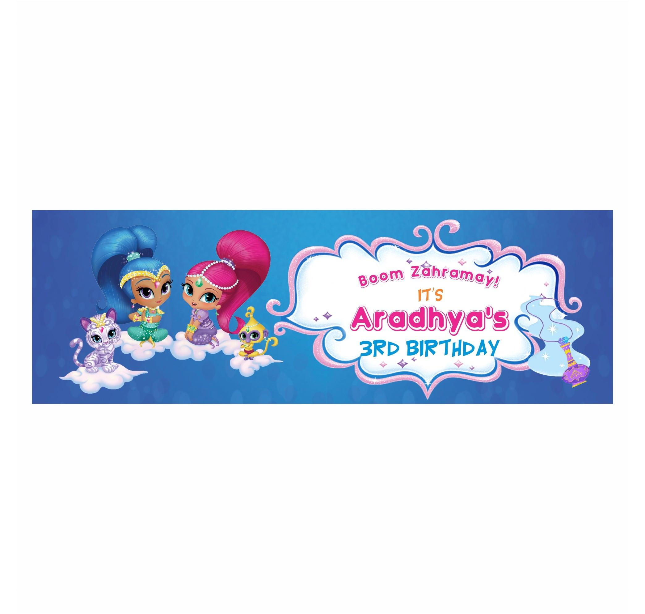 Personalized Shimmer and Shine Theme Banner 30in ALL PARTY SUPPLIES Pretty UR Party