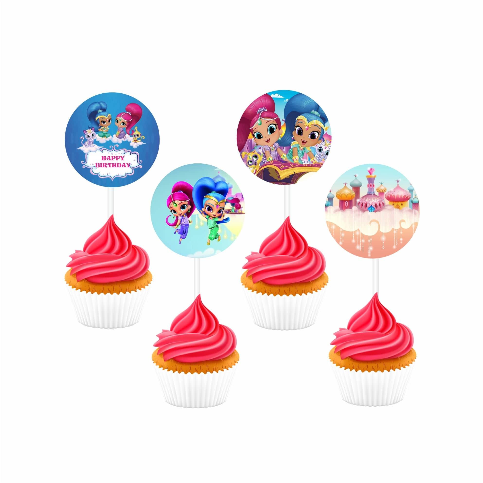 Shimmer and Shine Theme Cupcake Toppers THEME PARTIES Pretty UR Party
