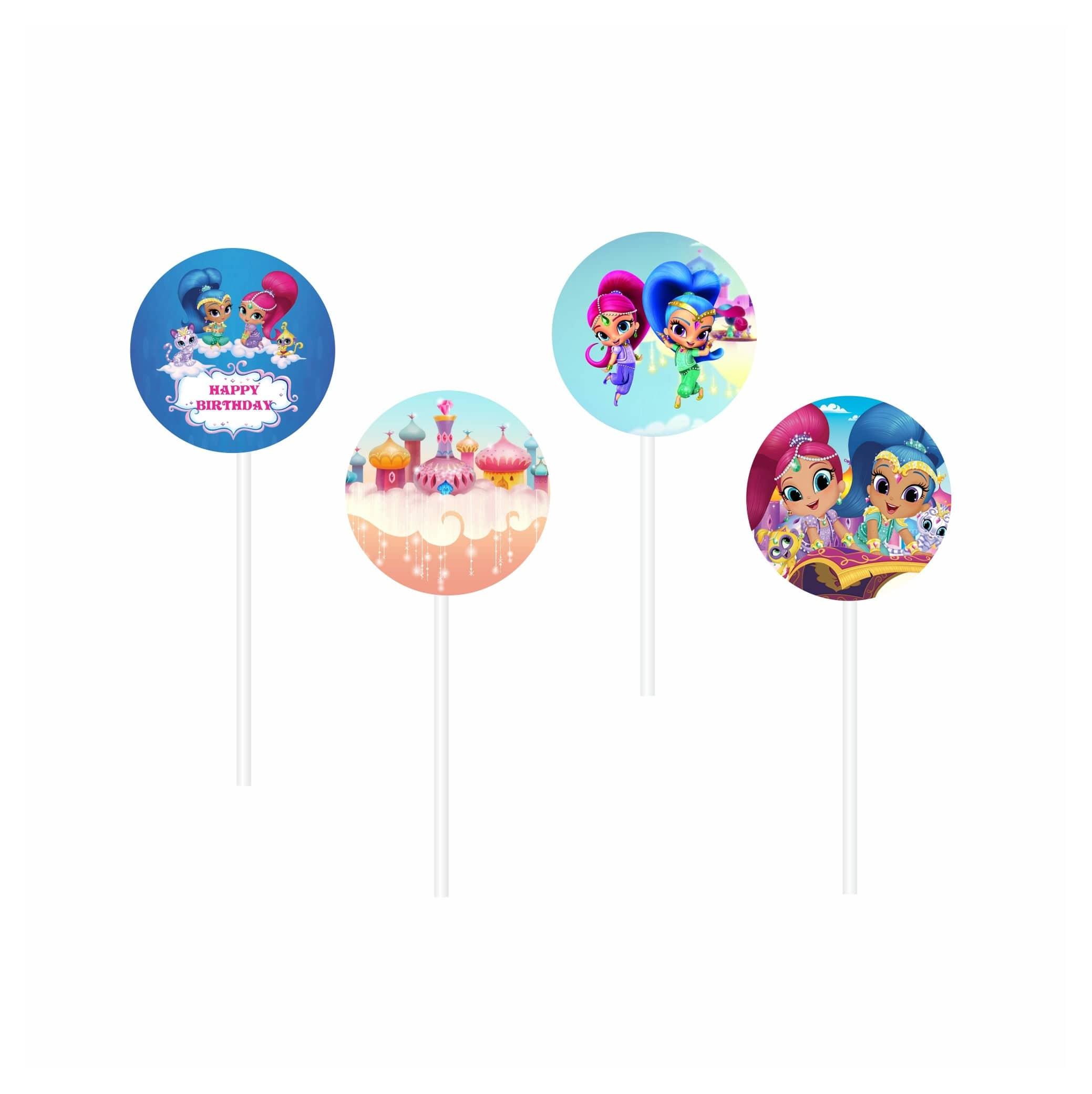 Shimmer and Shine Theme Cupcake Toppers THEME PARTIES Pretty UR Party