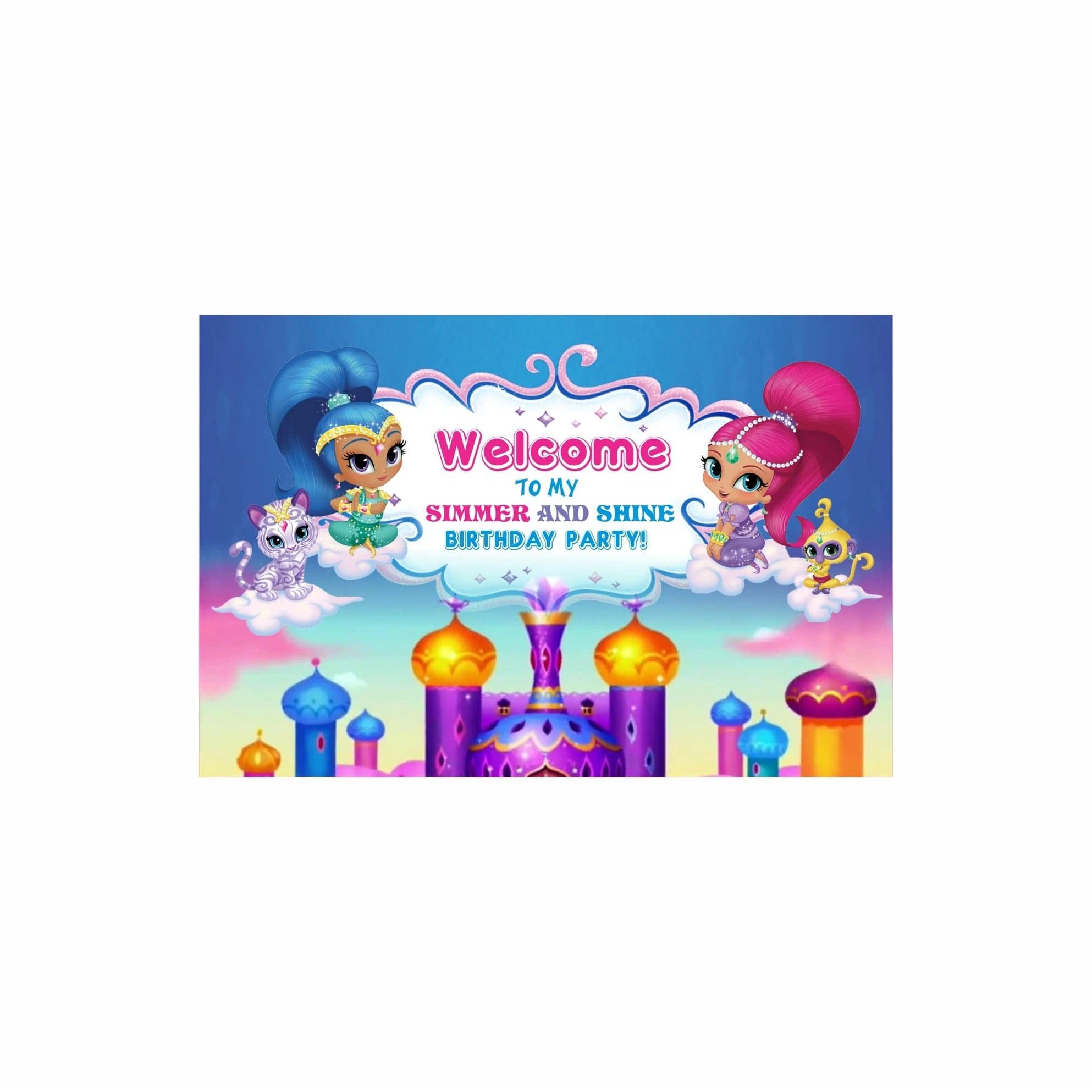 Shimmer and Shine Theme Entrance Banner / Door Sign THEME PARTIES Pretty UR Party
