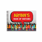 Super hero themed Personalised Sketchbook PERSONALISED Pretty UR Party