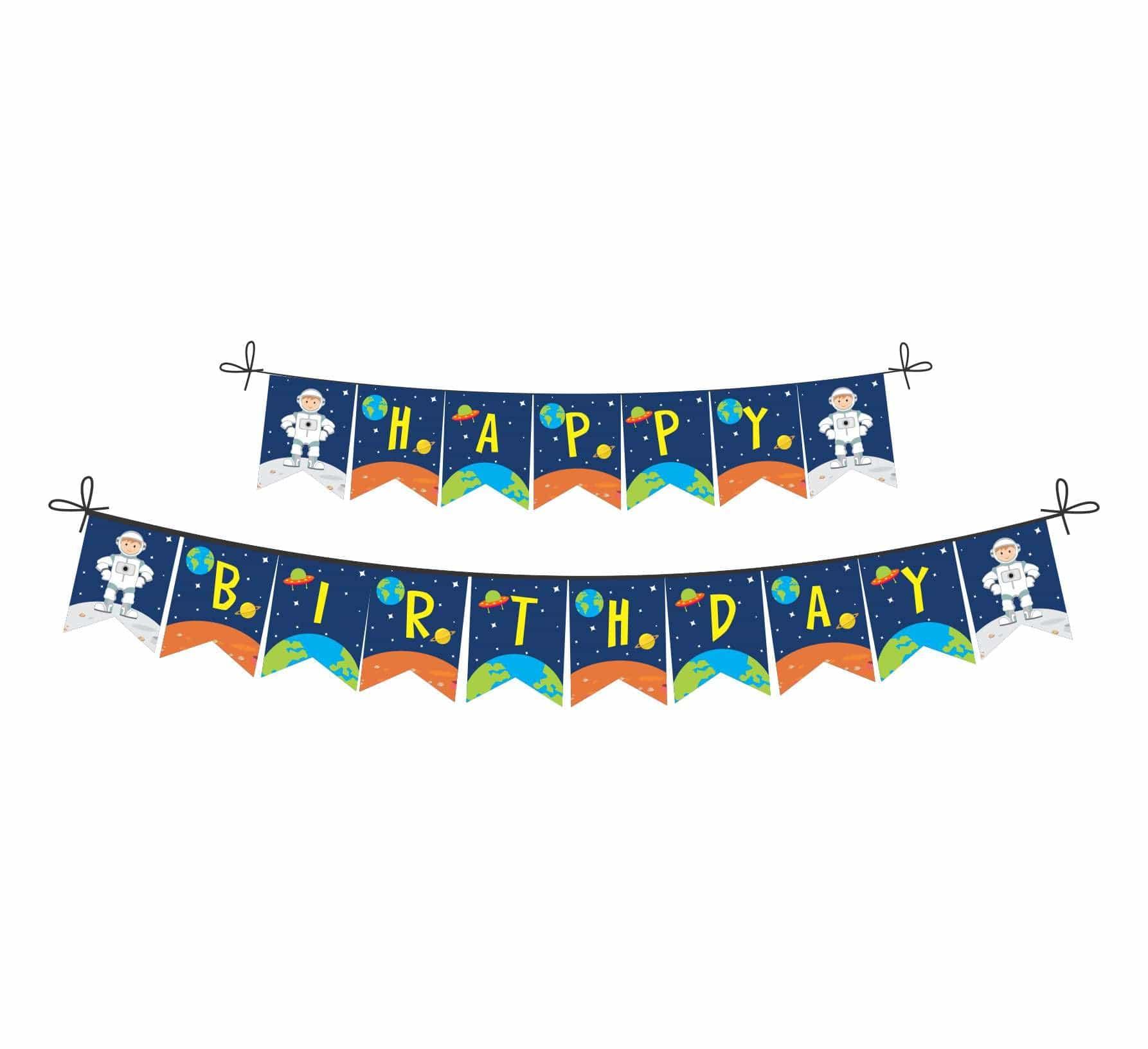 Space Theme Bunting THEME PARTIES Pretty UR Party