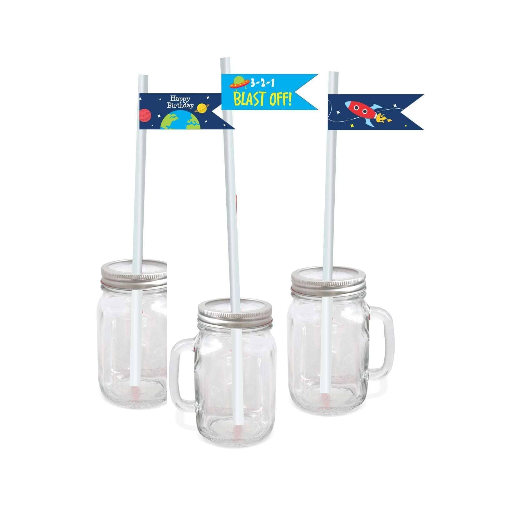 Space Theme Drink Straws THEME PARTIES Pretty UR Party