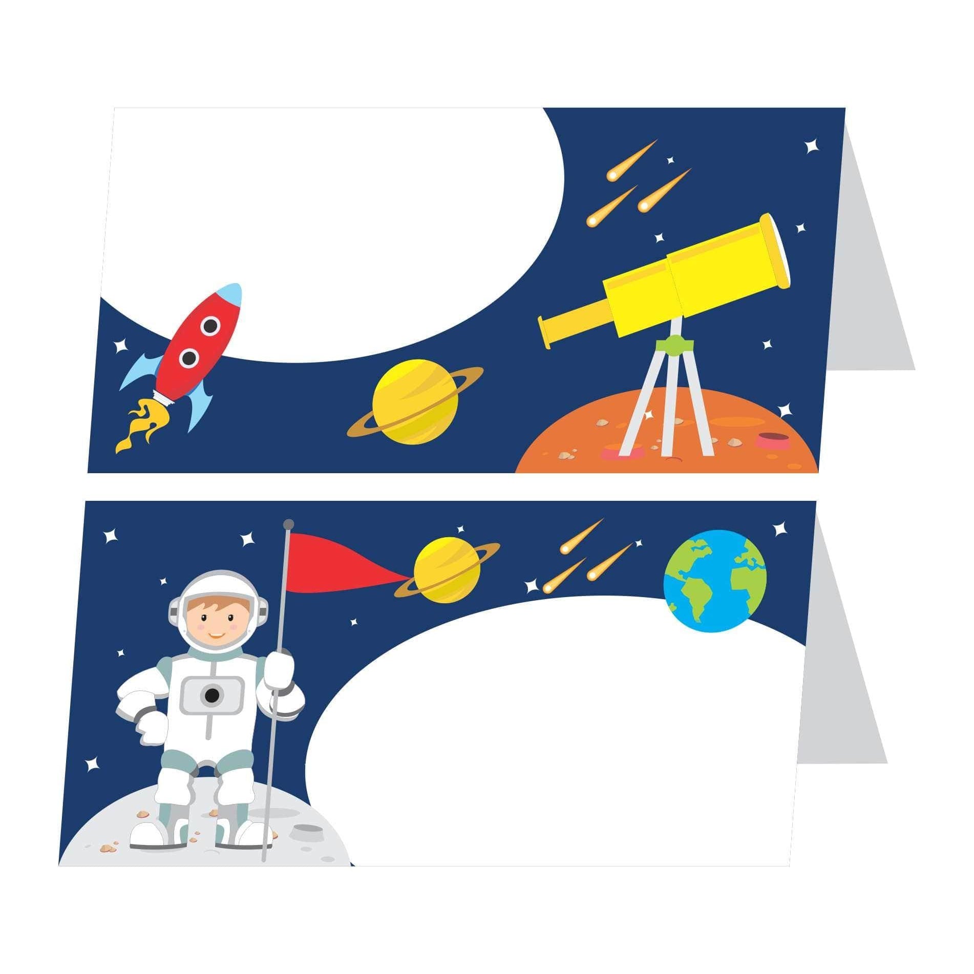 Space Theme Food Labels / Buffet Table Cards THEME PARTIES Pretty UR Party