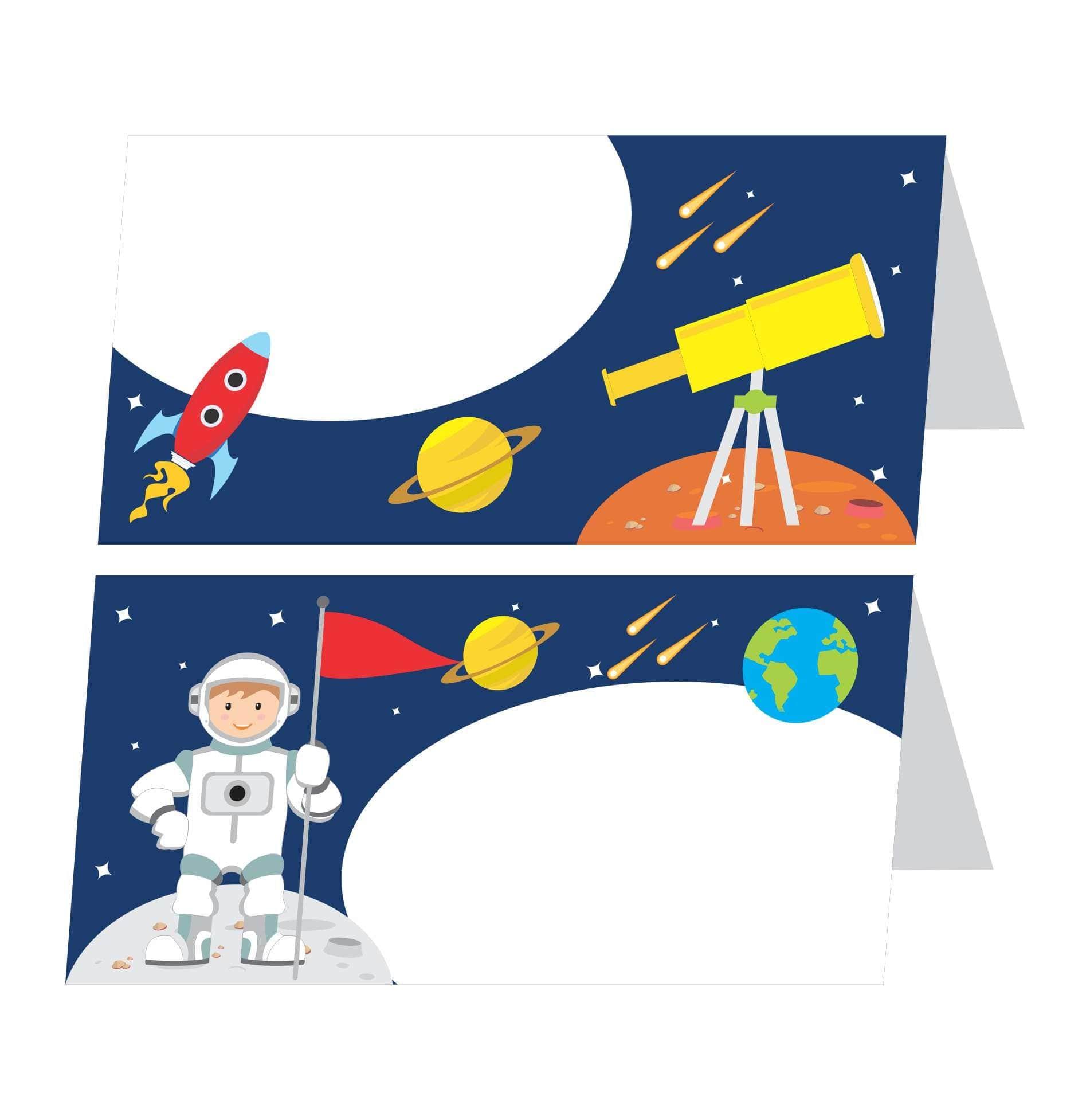 Space Theme Food Labels / Buffet Table Cards THEME PARTIES Pretty UR Party