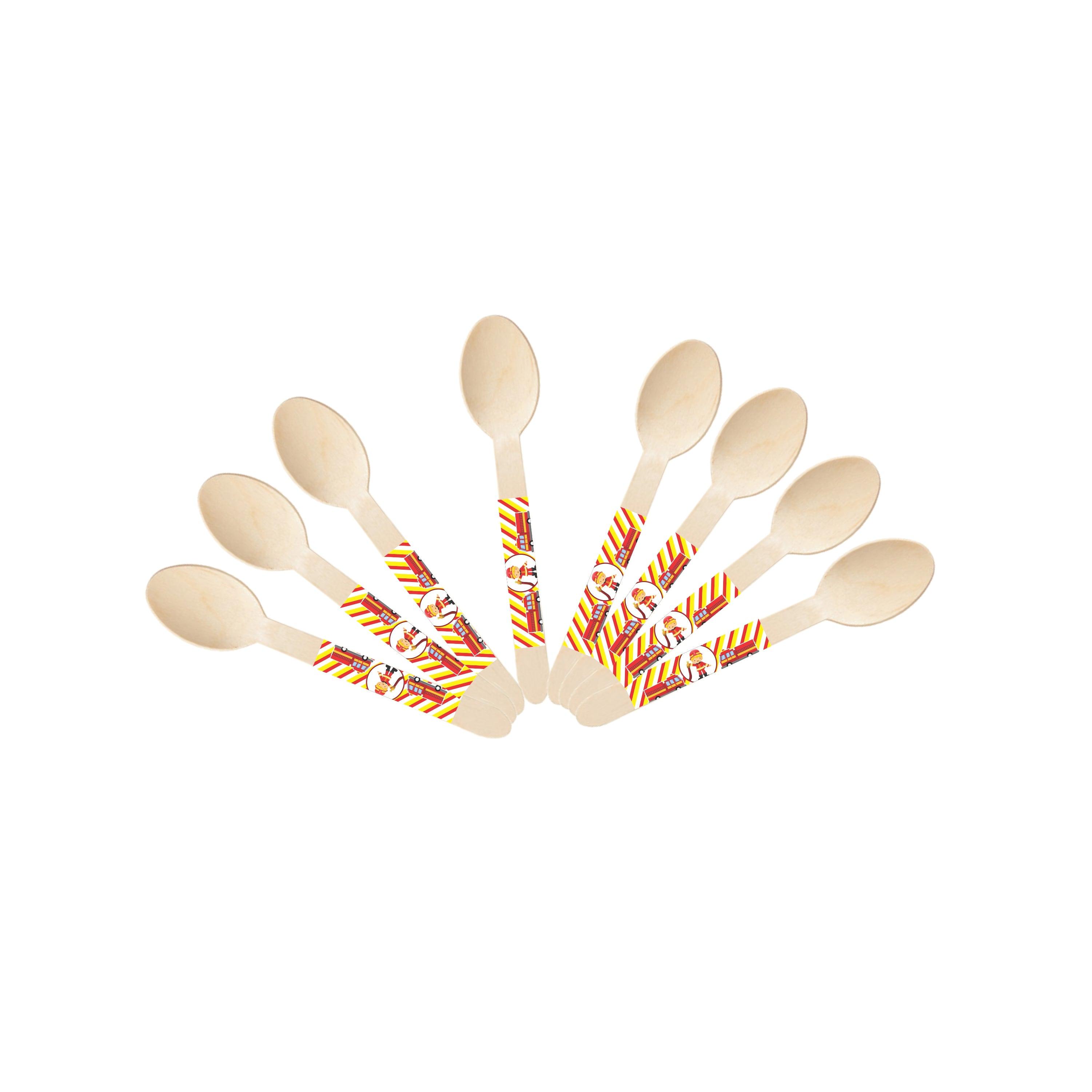 Fire Truck Theme Spoons TABLEWARE Pretty UR Party