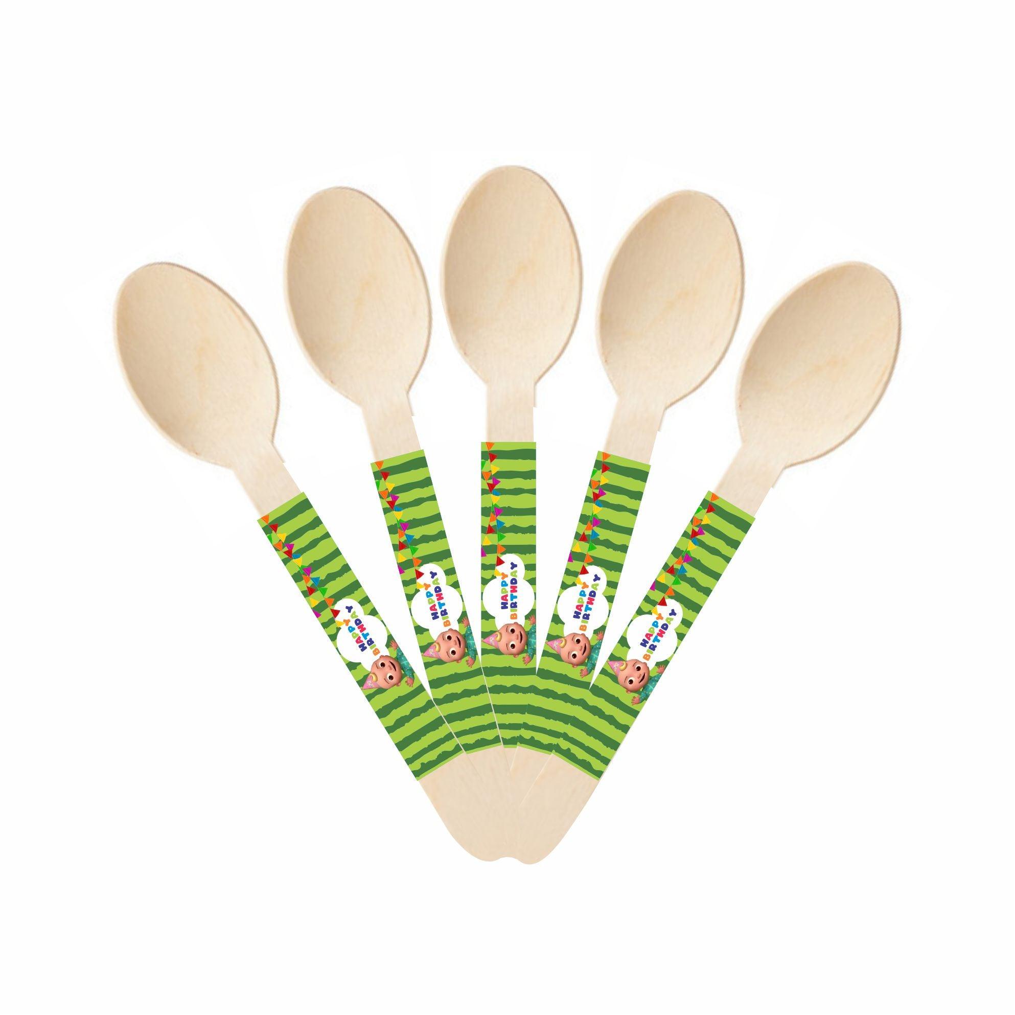 Cocomelon Theme Spoons TABLEWARE Pretty UR Party