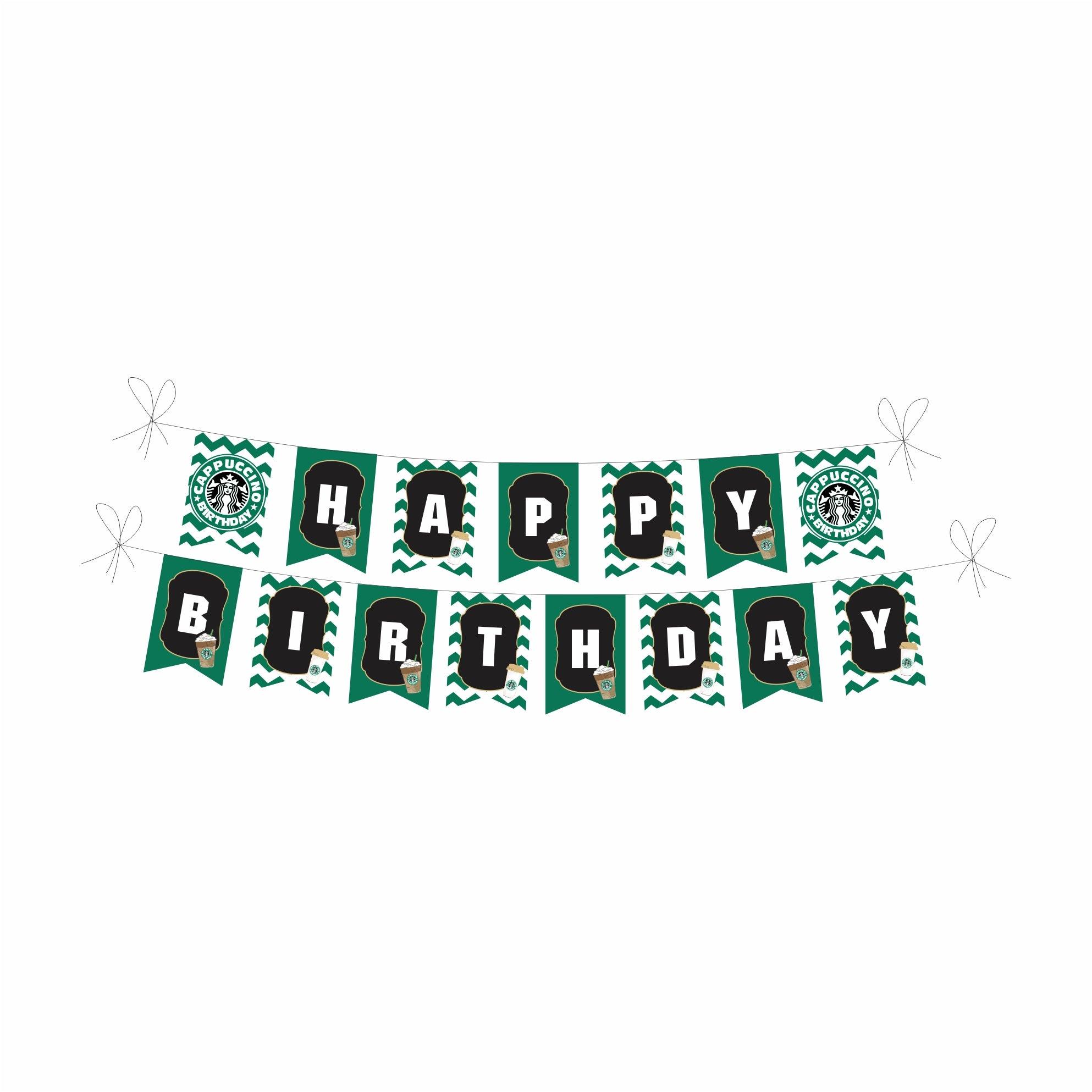 Cappuccino Theme Bunting BIRTHDAYS Pretty UR Party