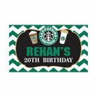 Cappuccino Theme Backdrop PERSONALISED Pretty UR Party