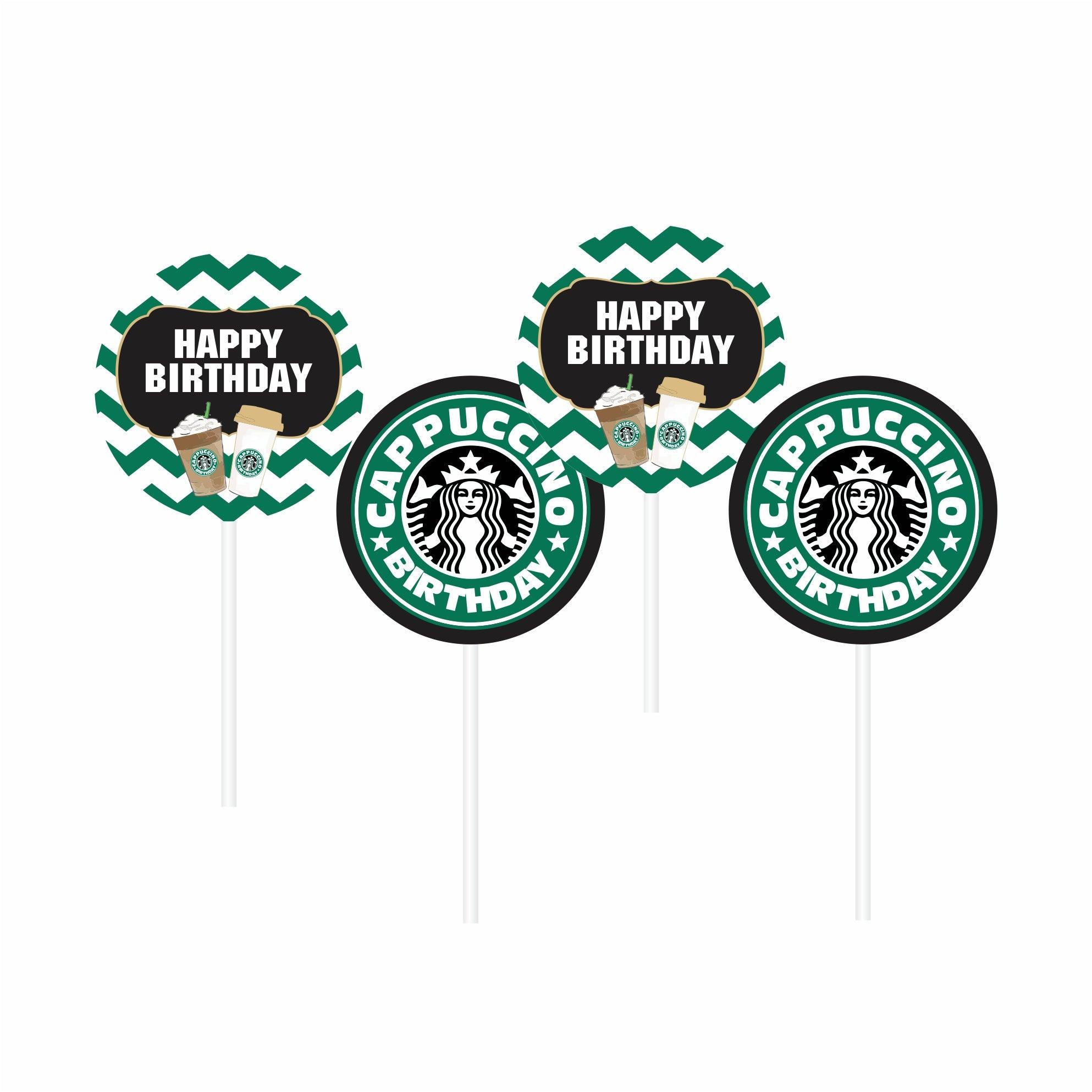 Cappuccino Theme Cupcake / Food Toppers THEME PARTIES Pretty UR Party
