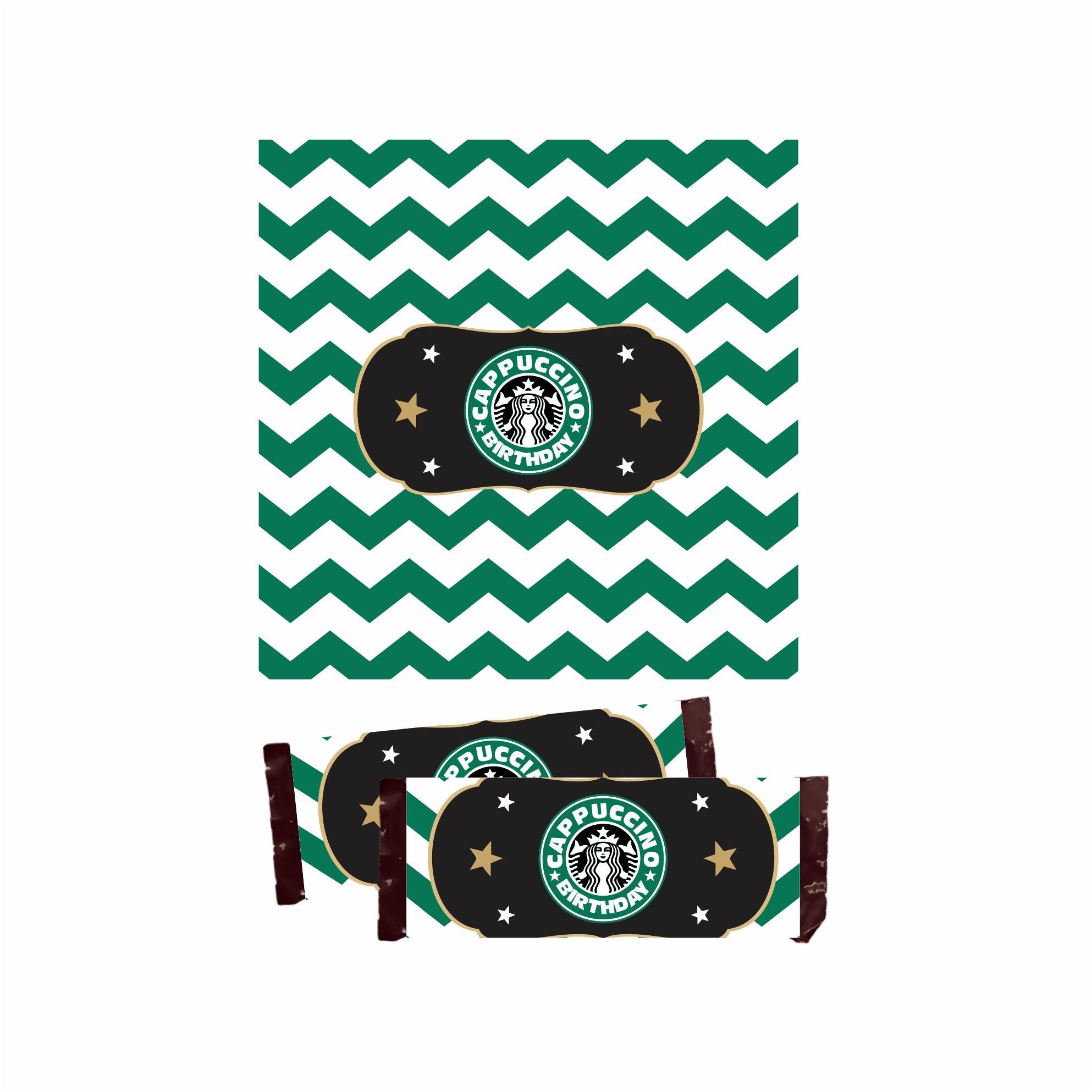 Cappuccino Theme Chocolate Wrappers THEME PARTIES Pretty UR Party