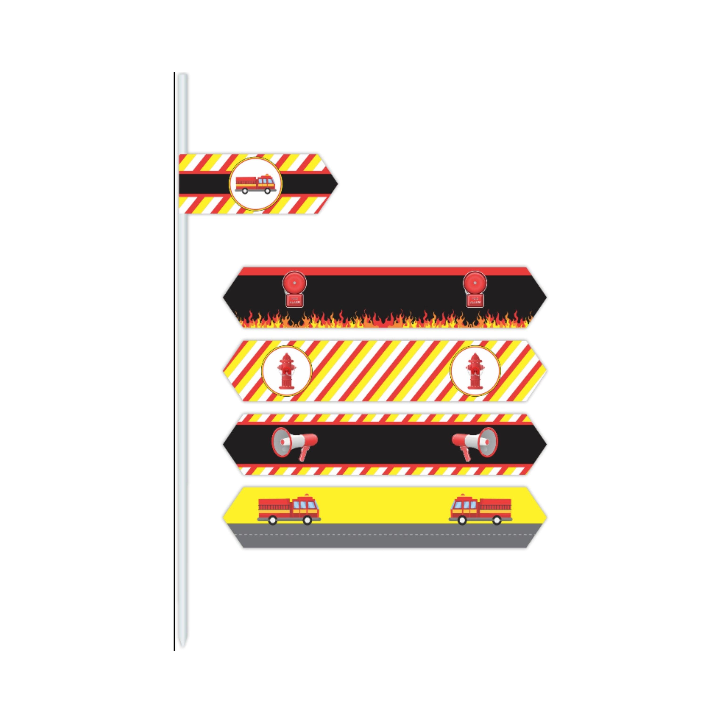 Fire Truck Drink Straws THEME PARTIES Pretty UR Party