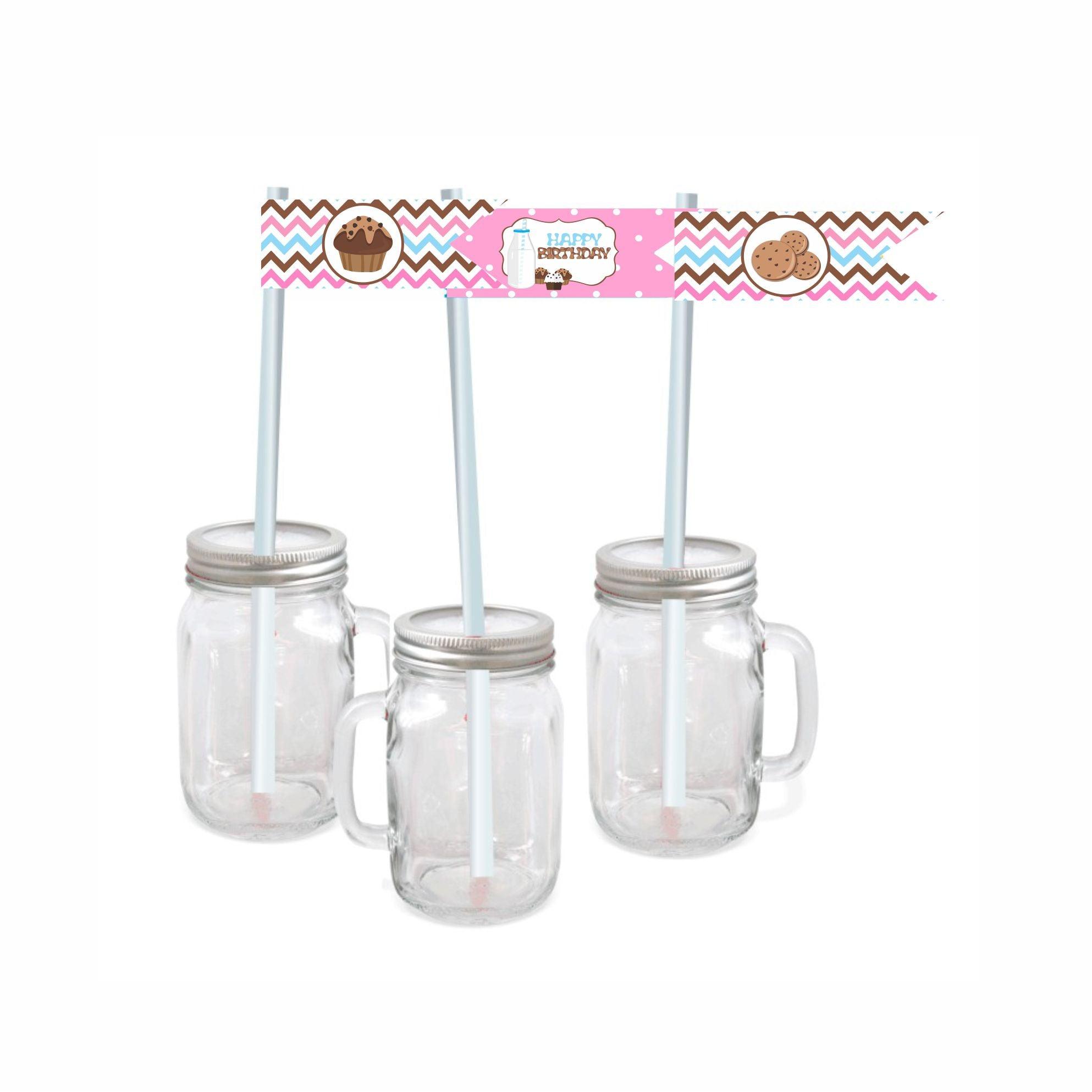 Milk and Cookies Theme Drink Straws THEME PARTIES Pretty UR Party