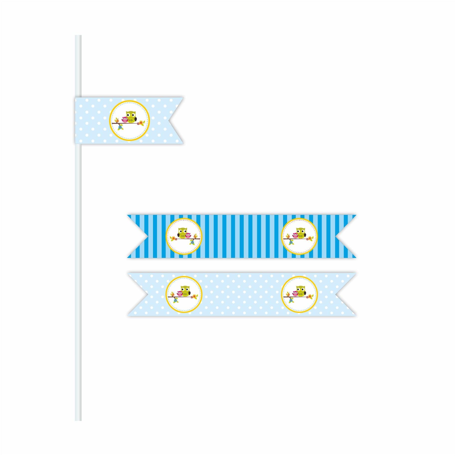 Owl Drink Straws THEME PARTIES Pretty UR Party