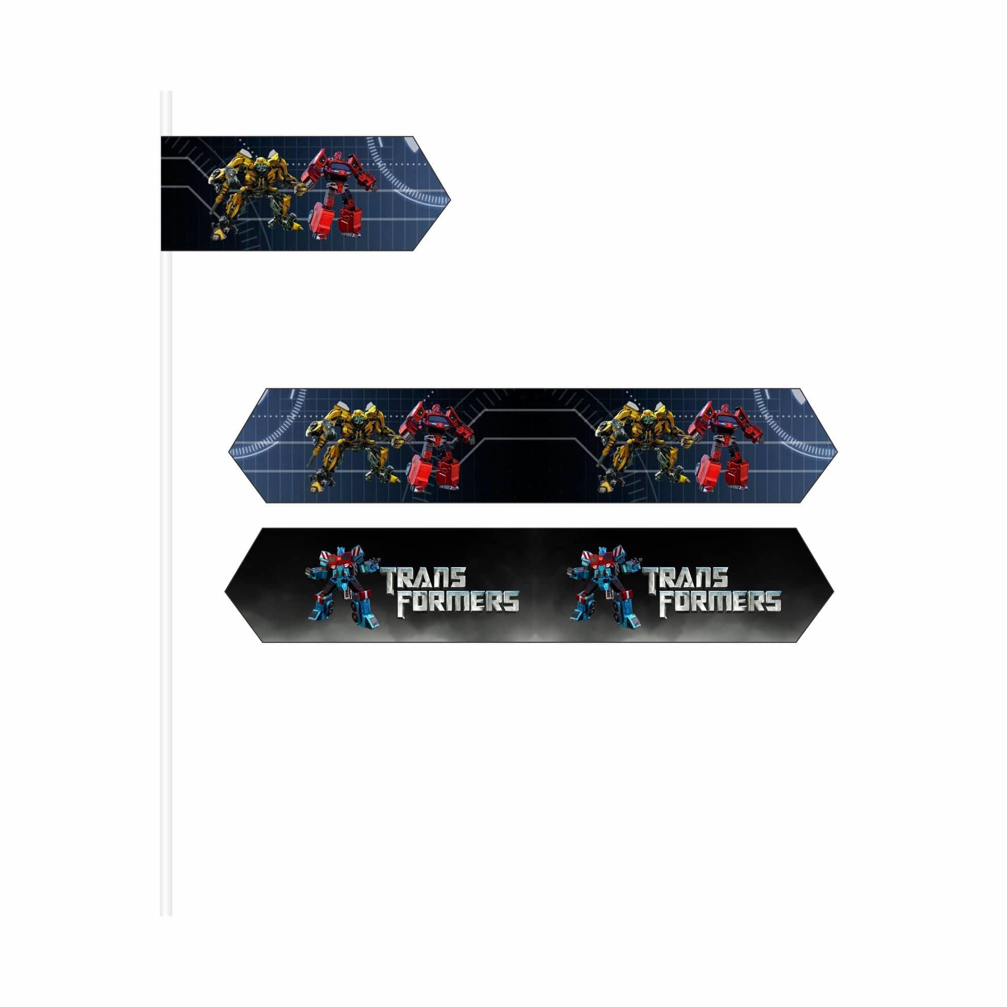 Transformers Theme Drink Straws THEME PARTIES Pretty UR Party