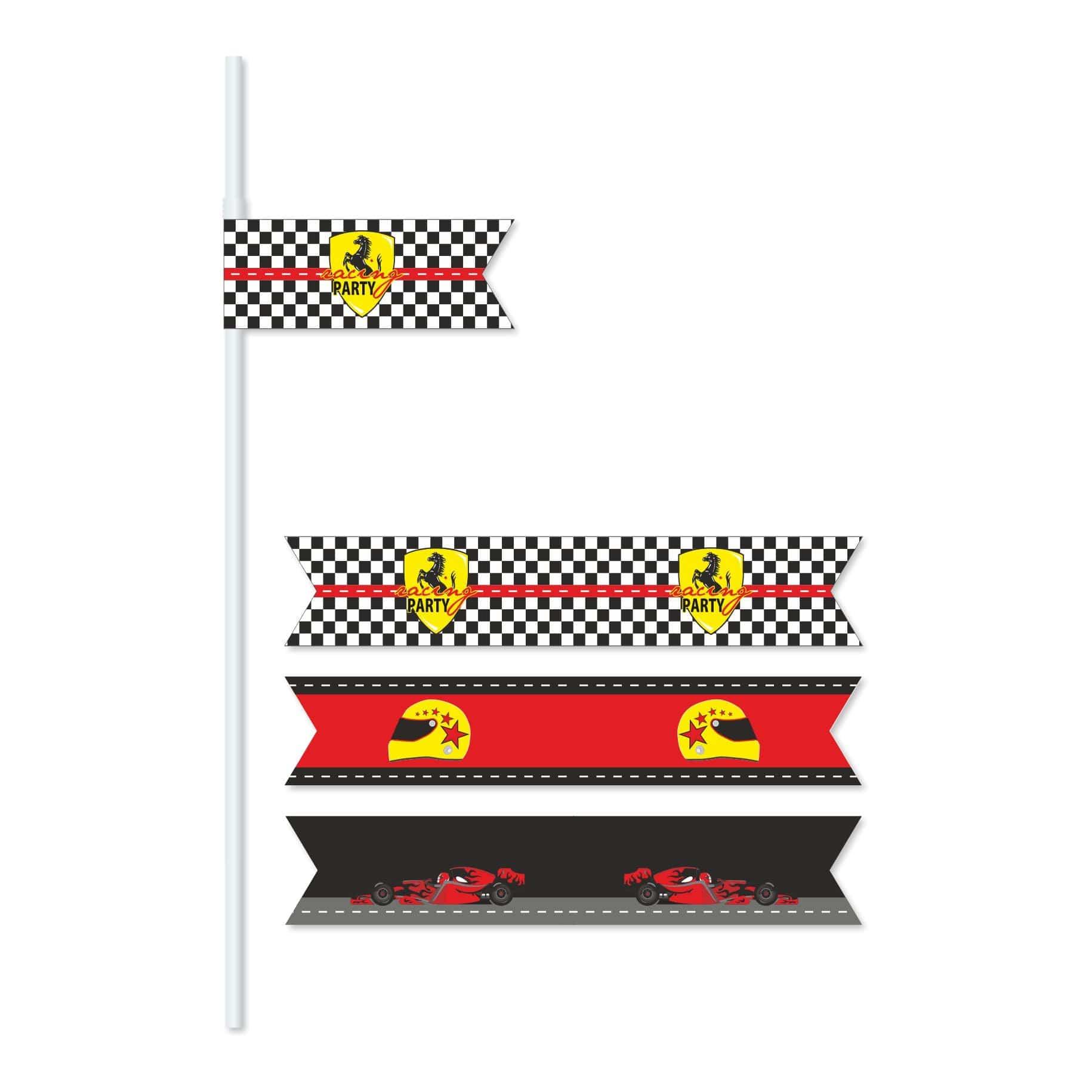 Race Car Party Theme Drink Straws THEME PARTIES Pretty UR Party