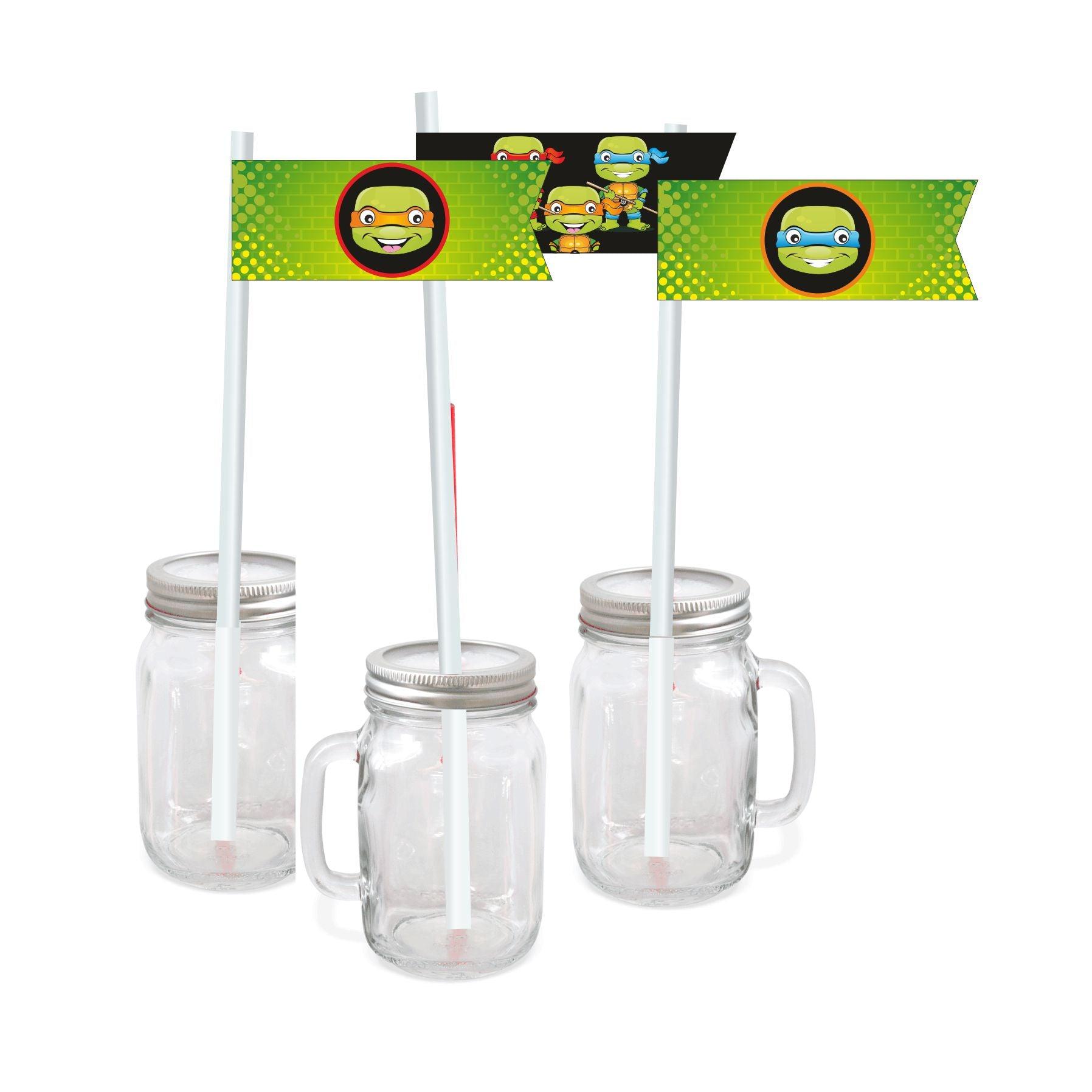 Ninja Turtles Drink Straws THEME PARTIES Pretty UR Party