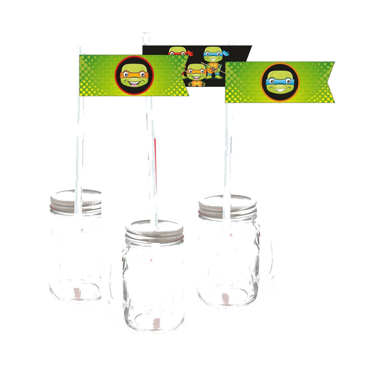 Ninja Turtles Drink Straws