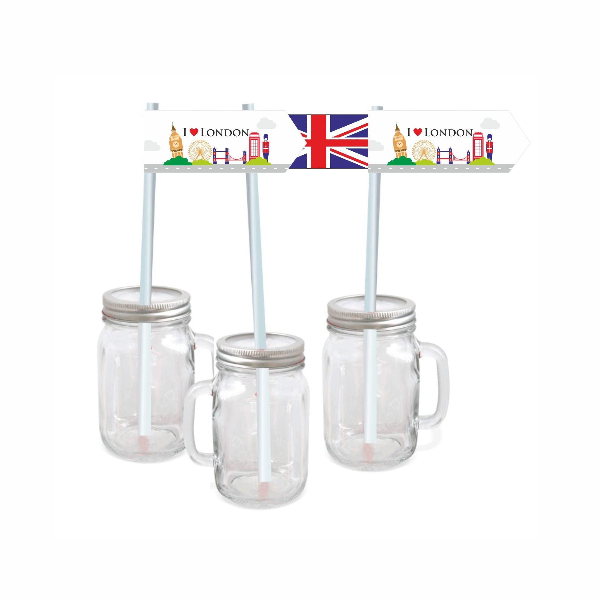 London Theme Drink Straws THEME PARTIES Pretty UR Party