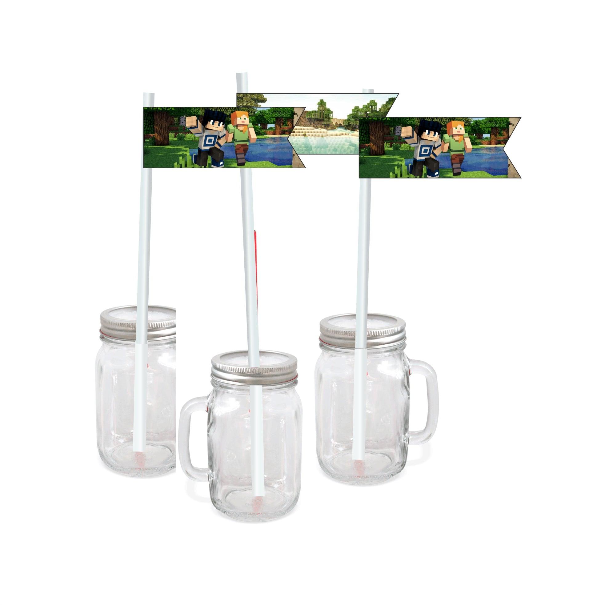 Minecraft Theme Drink Straws THEME PARTIES Pretty UR Party