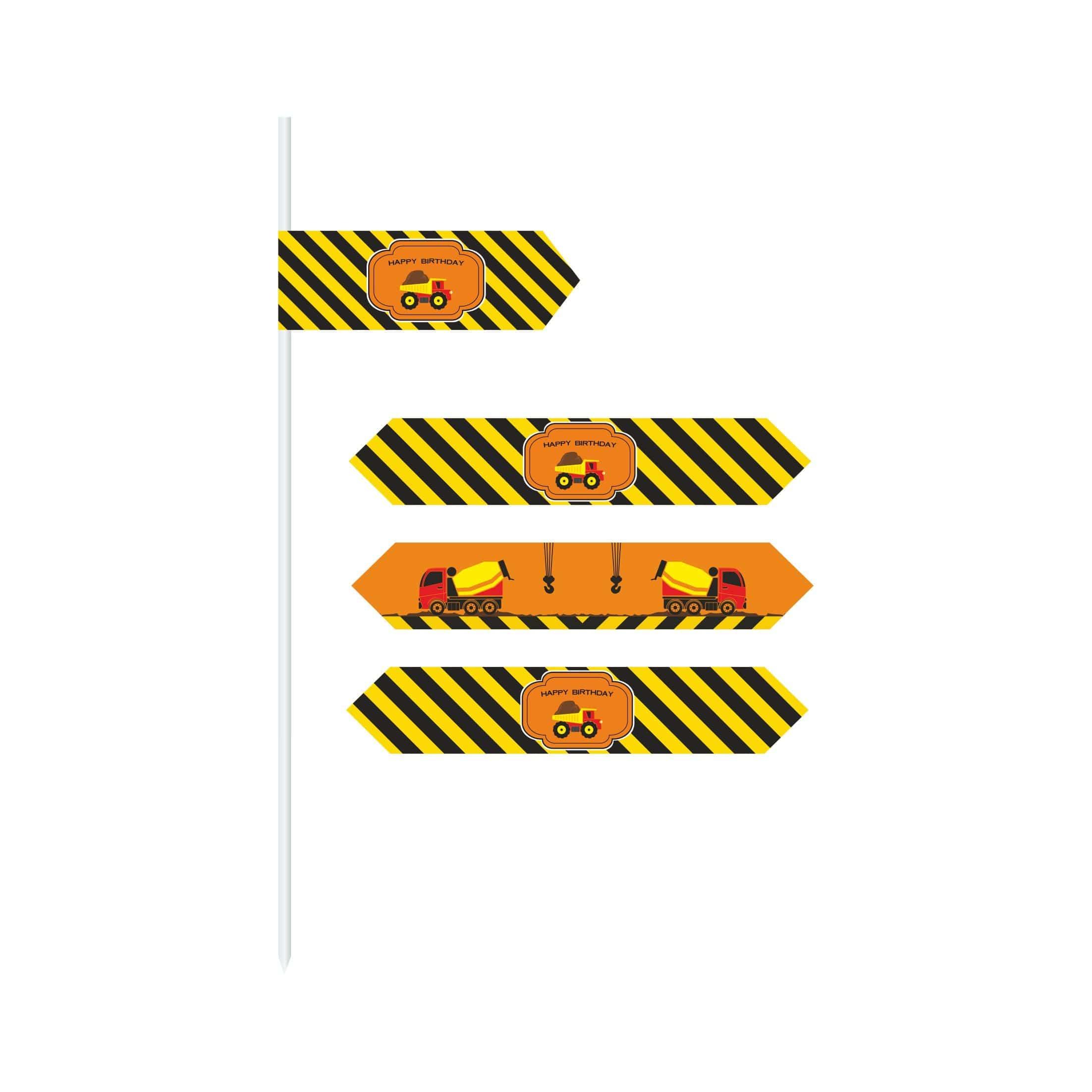 New Construction Theme Drink Straws THEME PARTIES Pretty UR Party