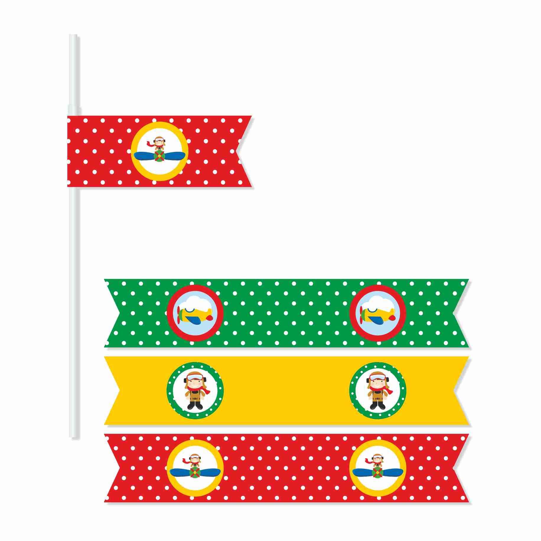 Little Aviator Drink Straws THEME PARTIES Pretty UR Party